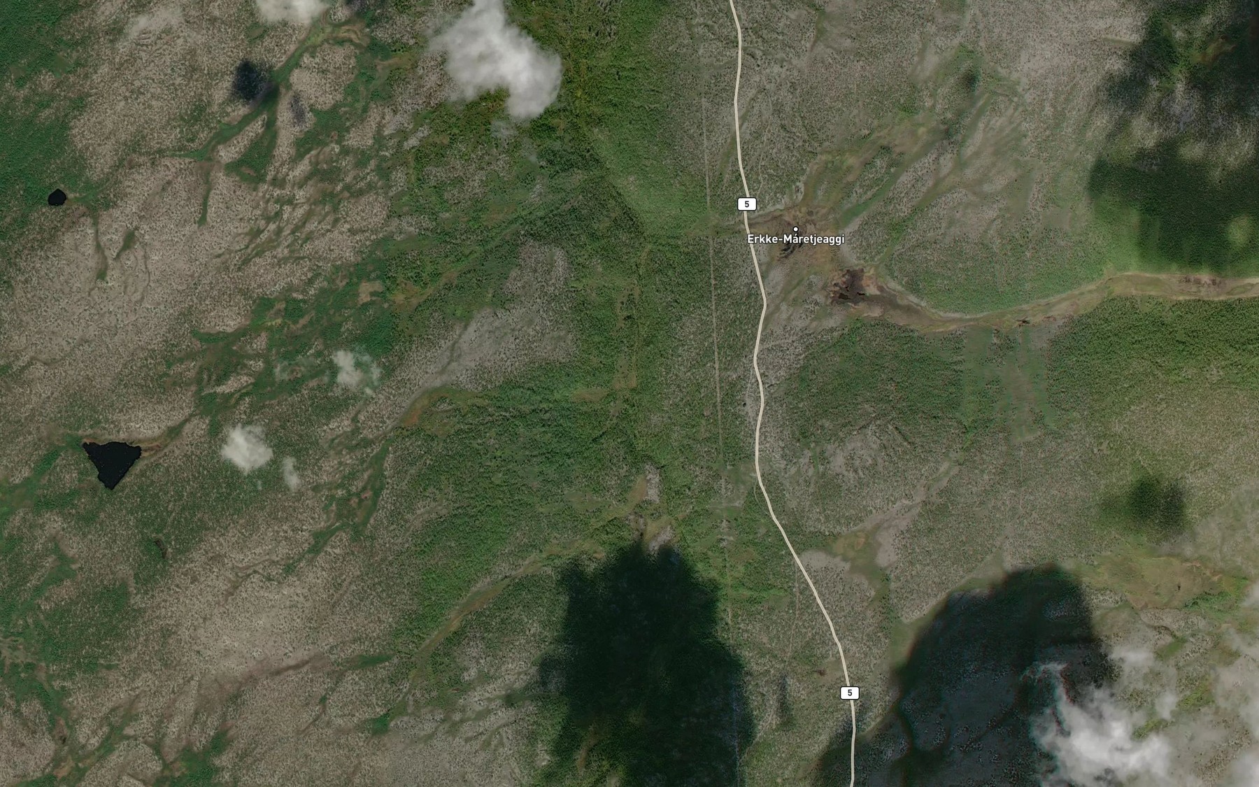 Satellite map of the Jovn-Niillas-Ellejogas