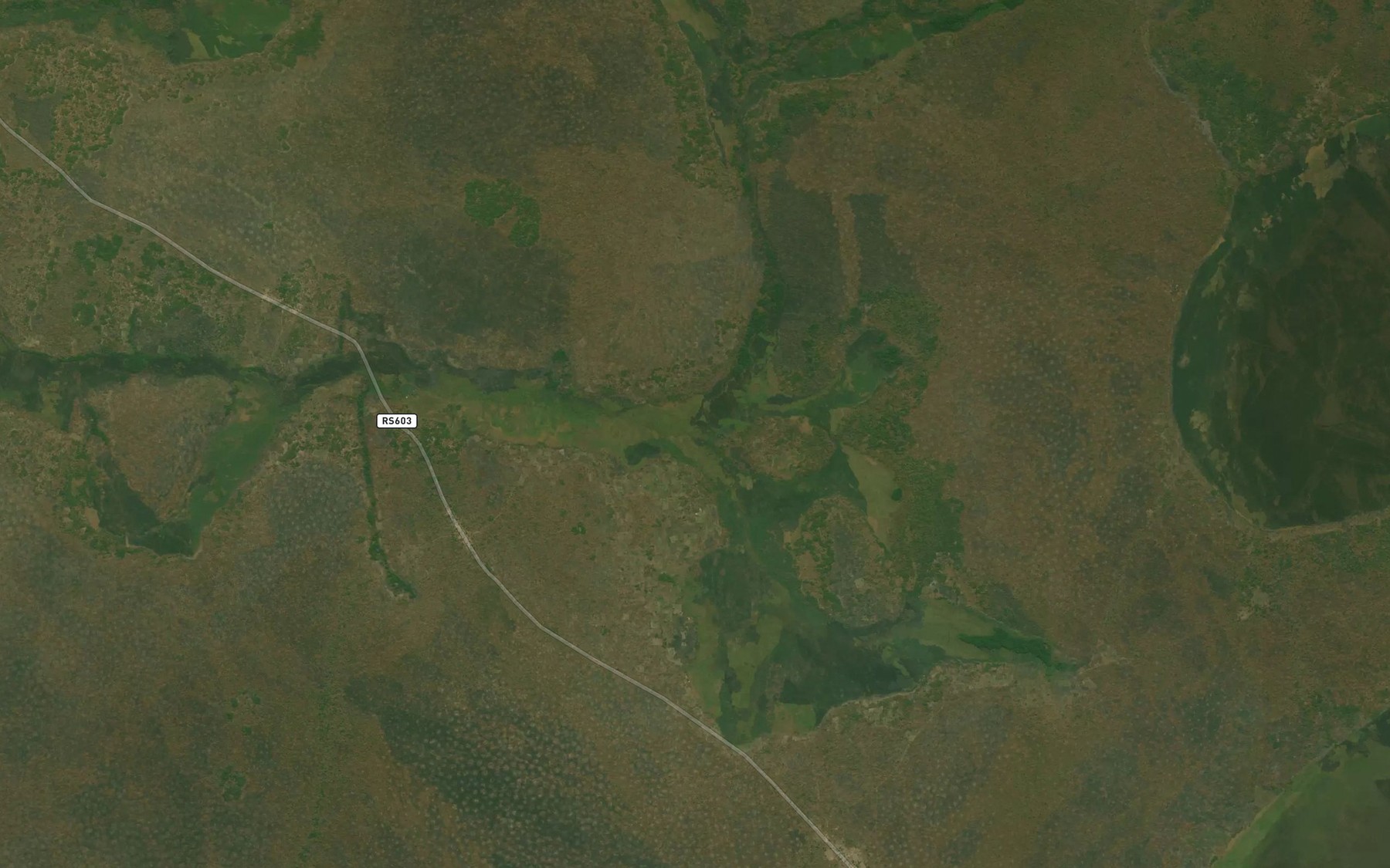 Satellite map of the Kasombo
