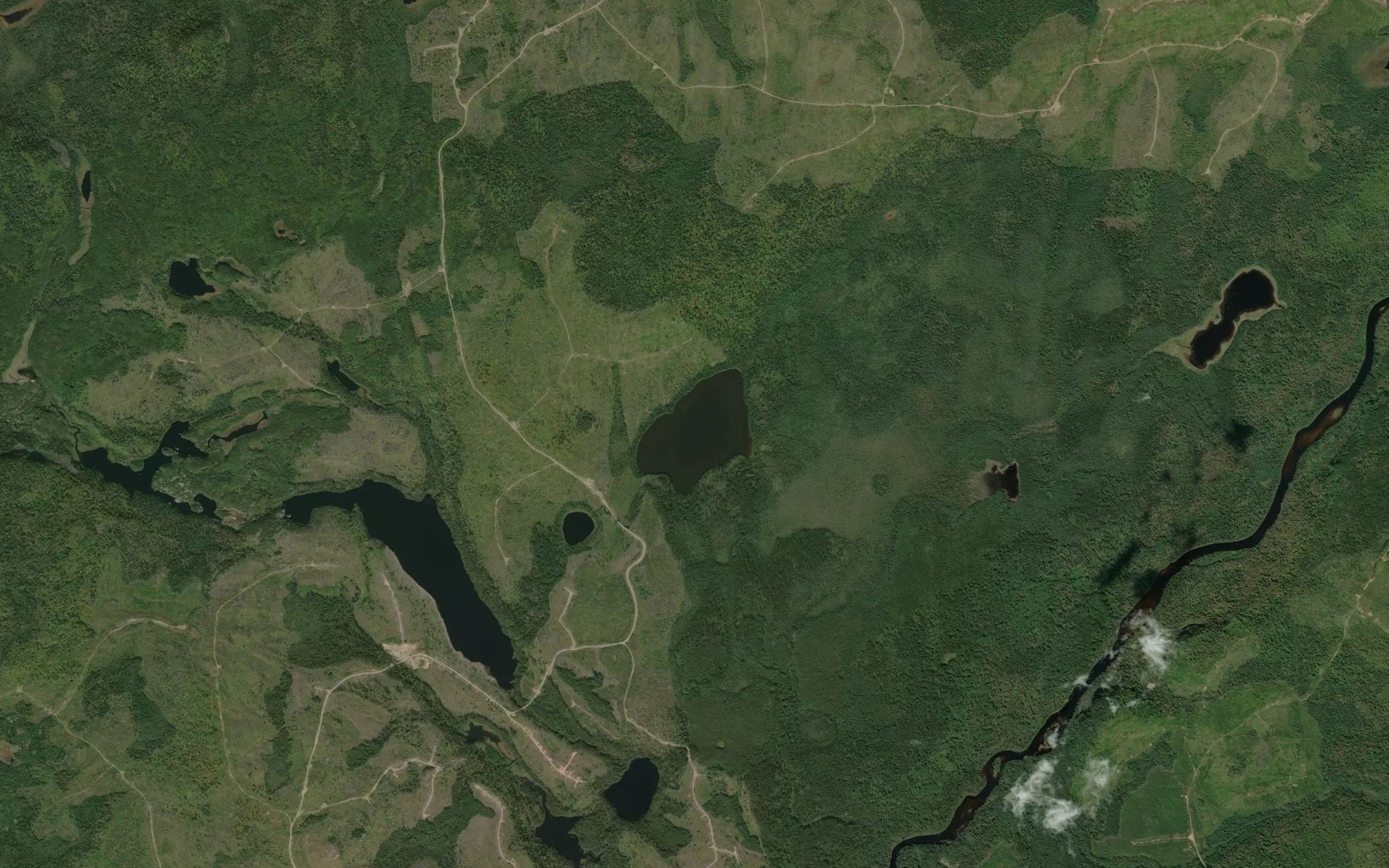 Satellite map of the Rumpel Lake