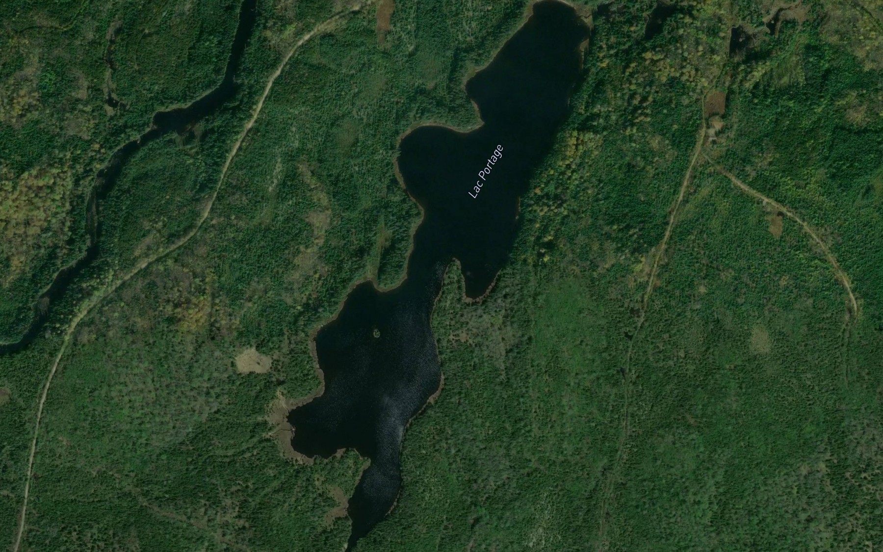Satellite map of the Lac Portage
