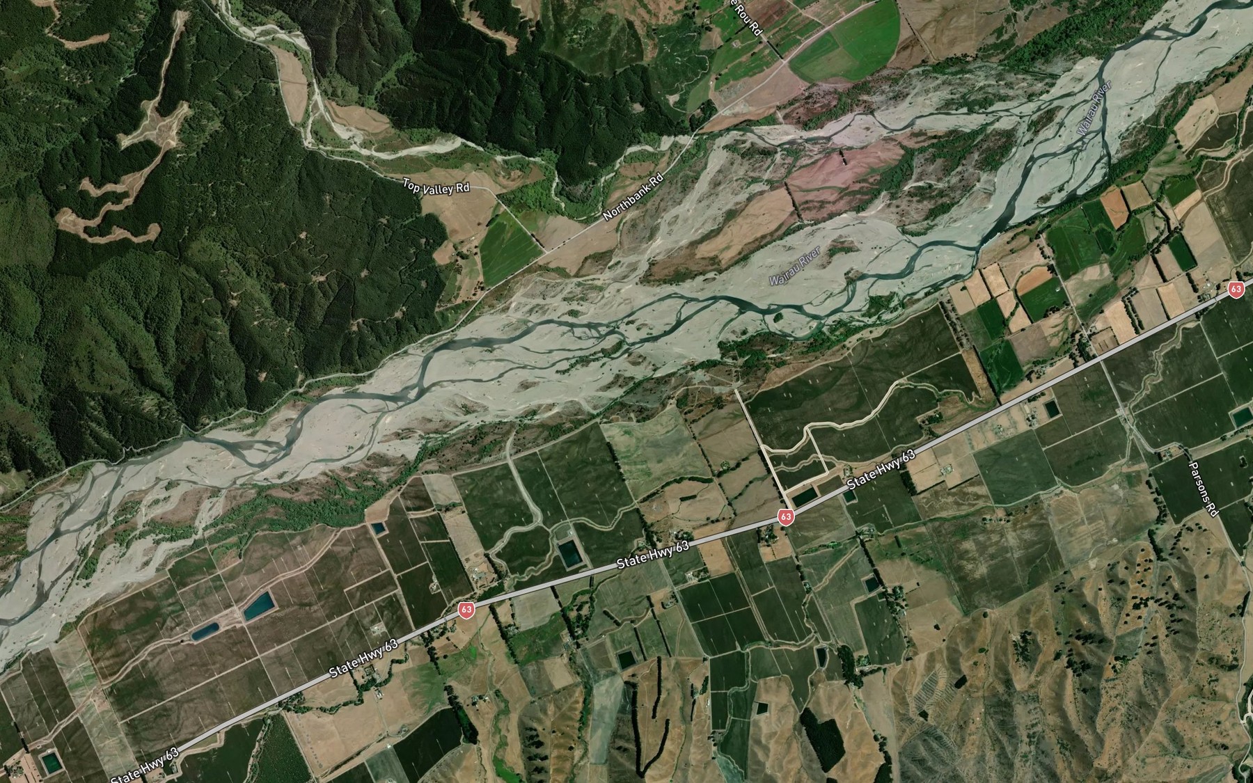 Satellite map of the Andersons Floodway