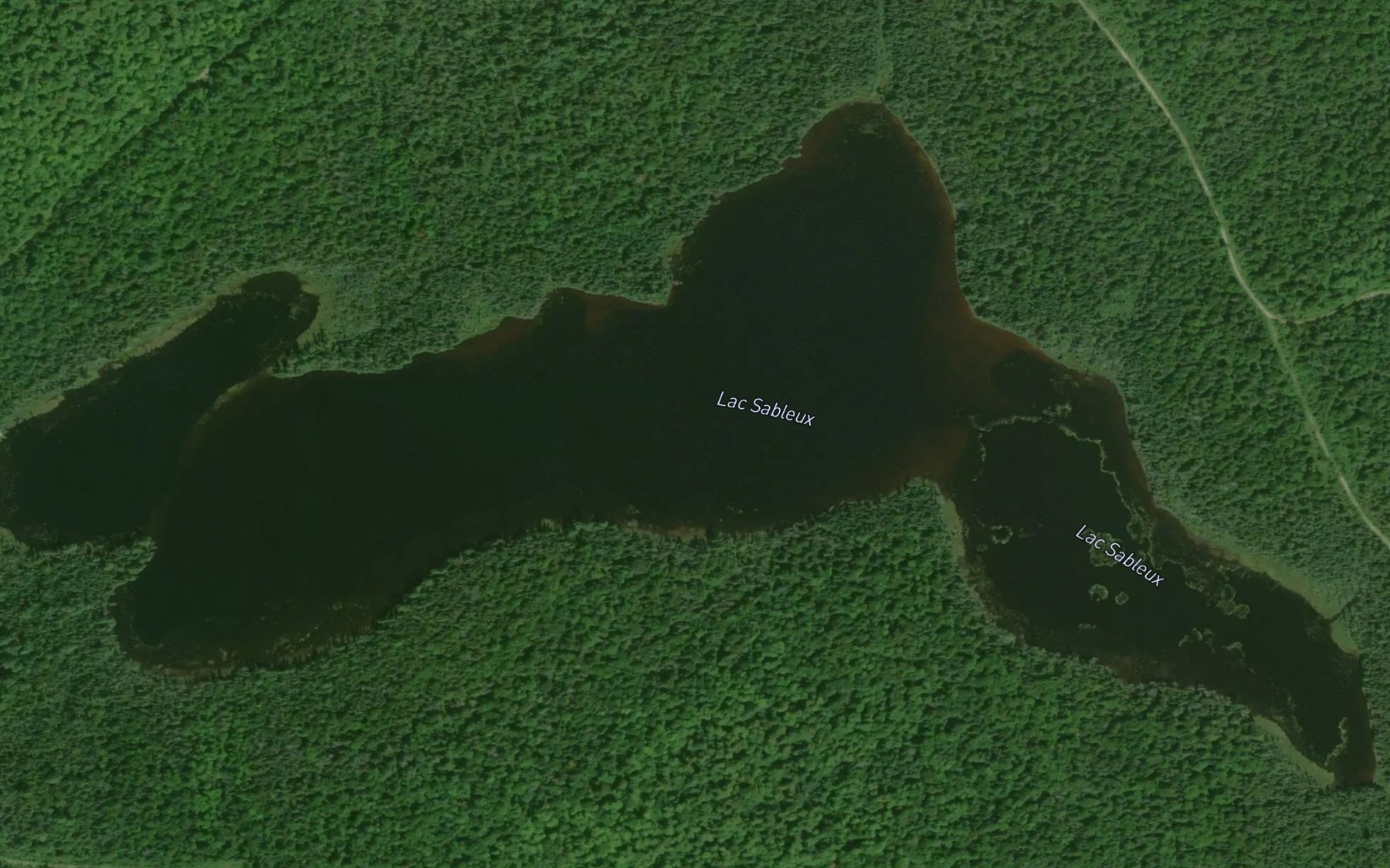Satellite map of the Lac Sableux