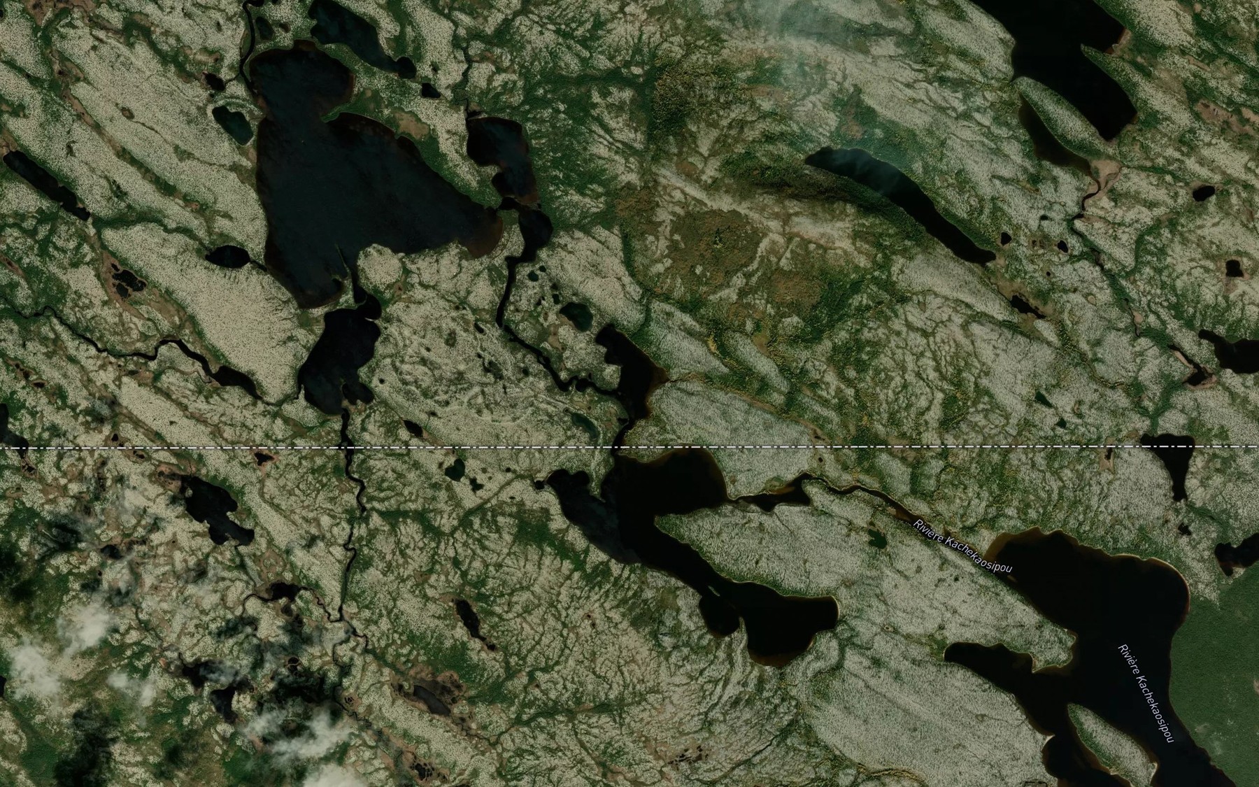 Satellite map of the Kachekaosipou River
