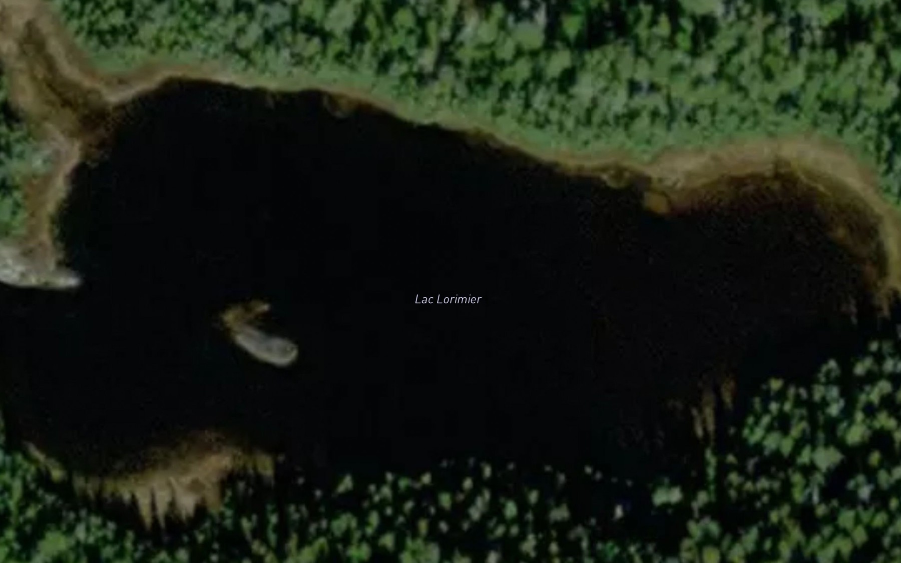 Satellite map of the Lac Lorimier