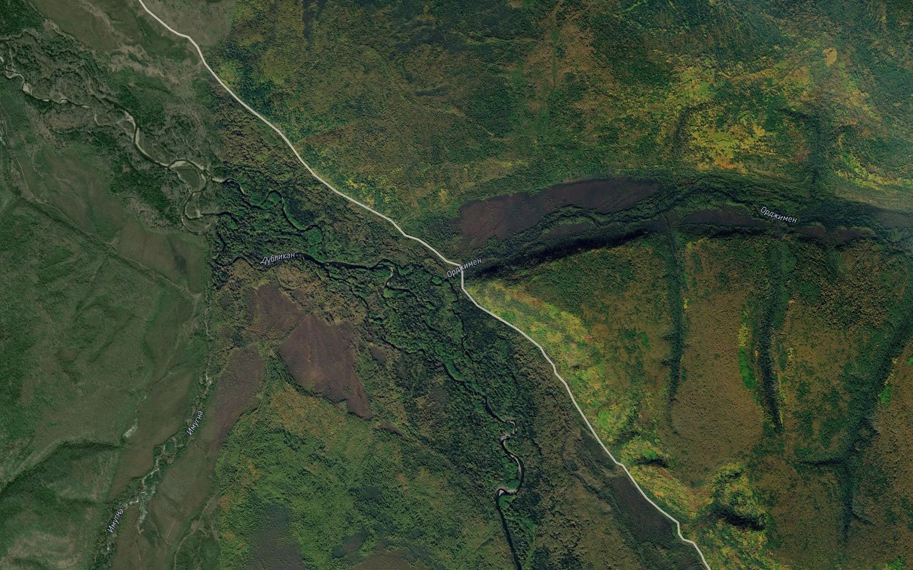 Satellite map of the Orodzhimen