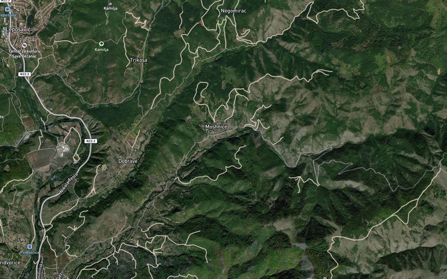 Satellite map of the Lumi Moshnice