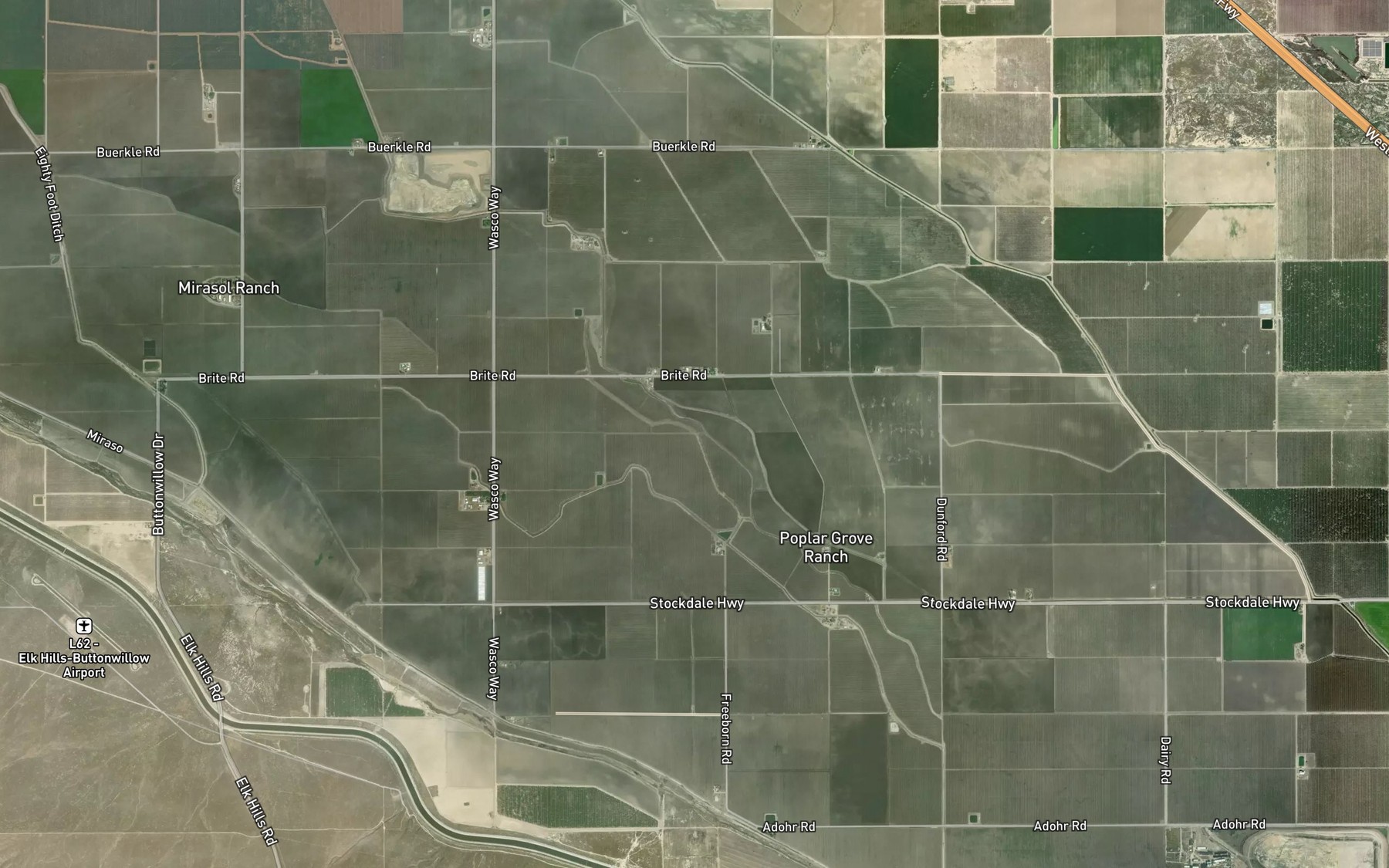 Satellite map of the Arizona Ditch