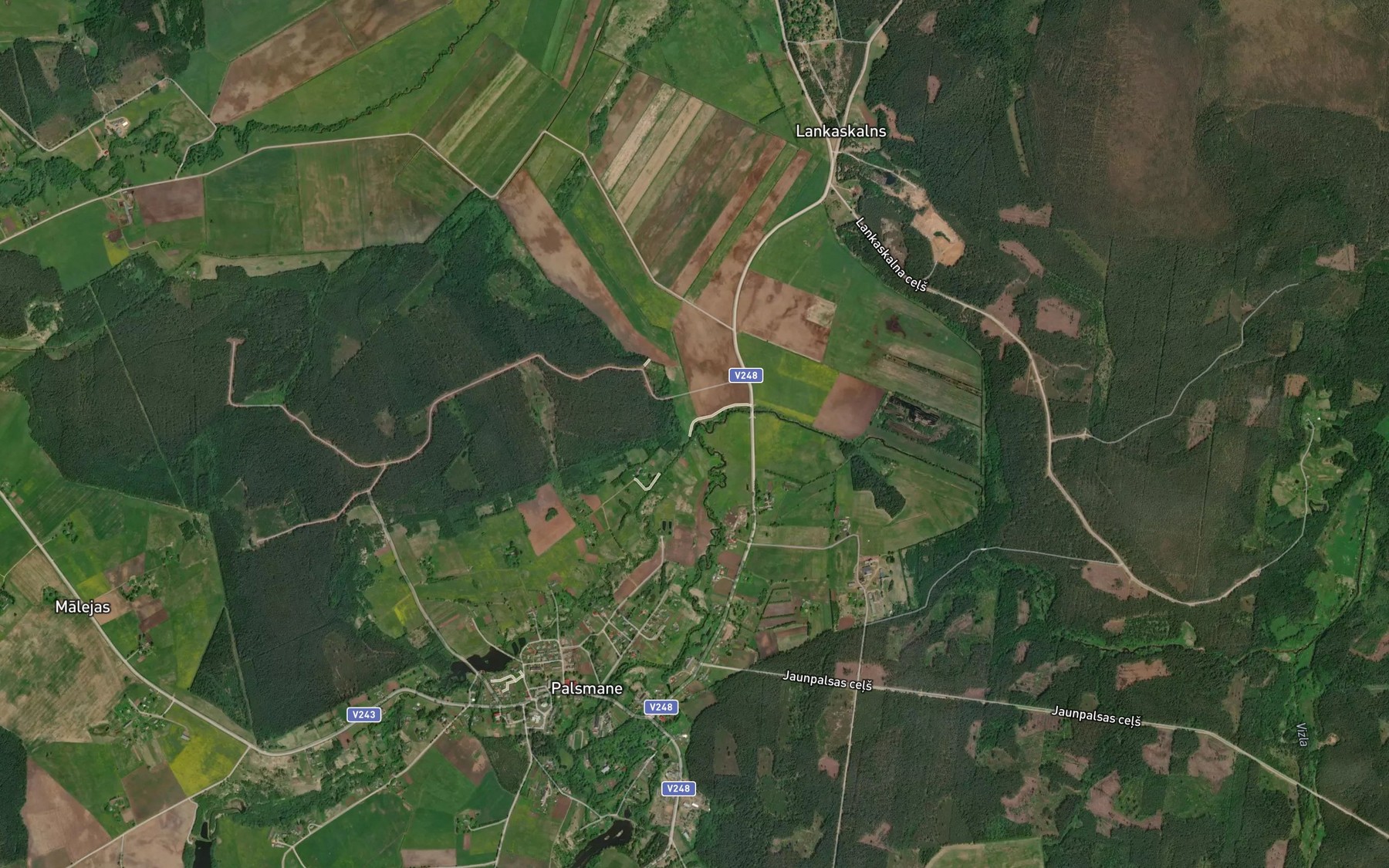 Satellite map of the Klavaisa