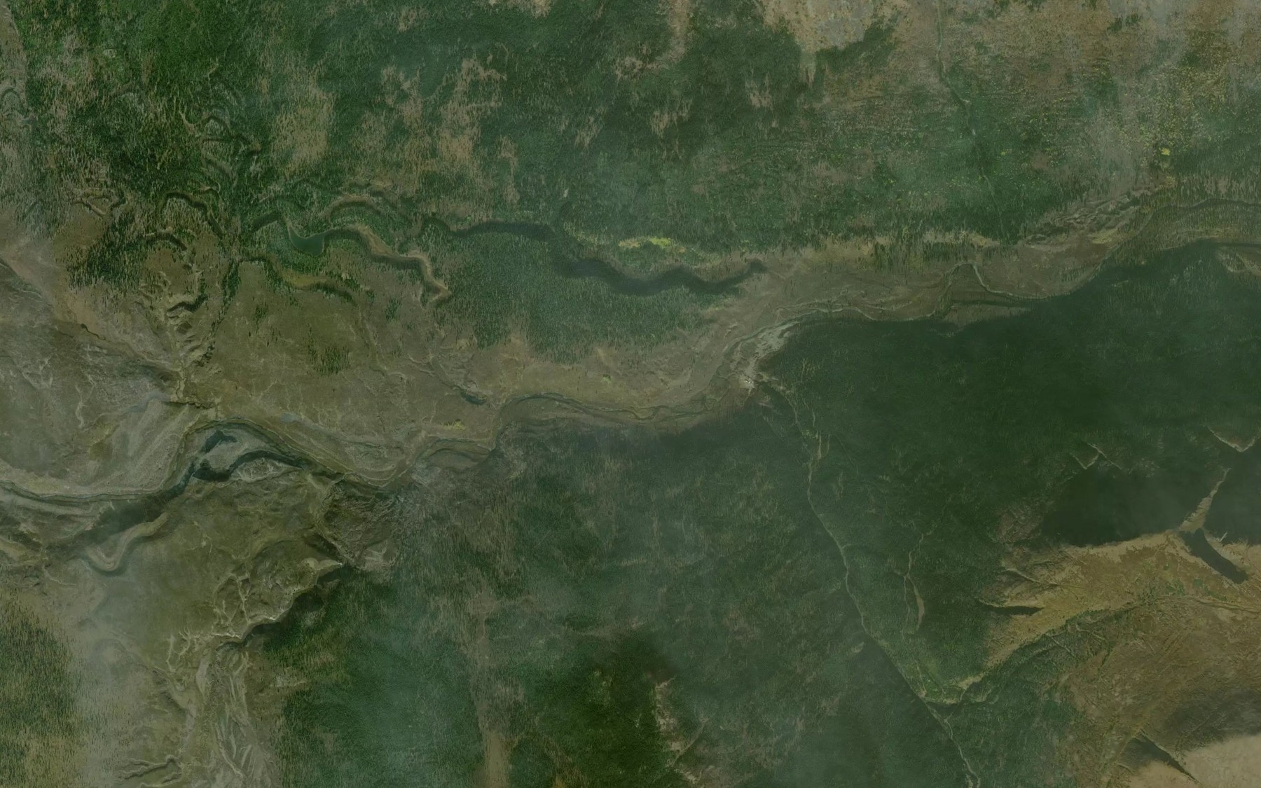 Satellite map of the Defot Creek