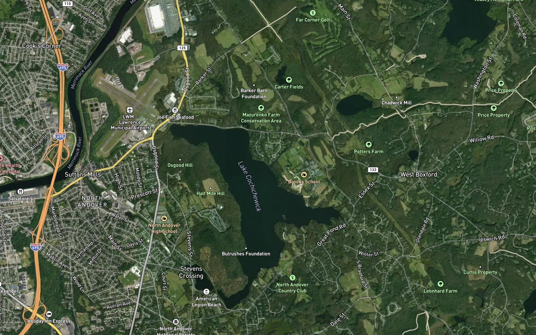 Satellite map of the Spot 3