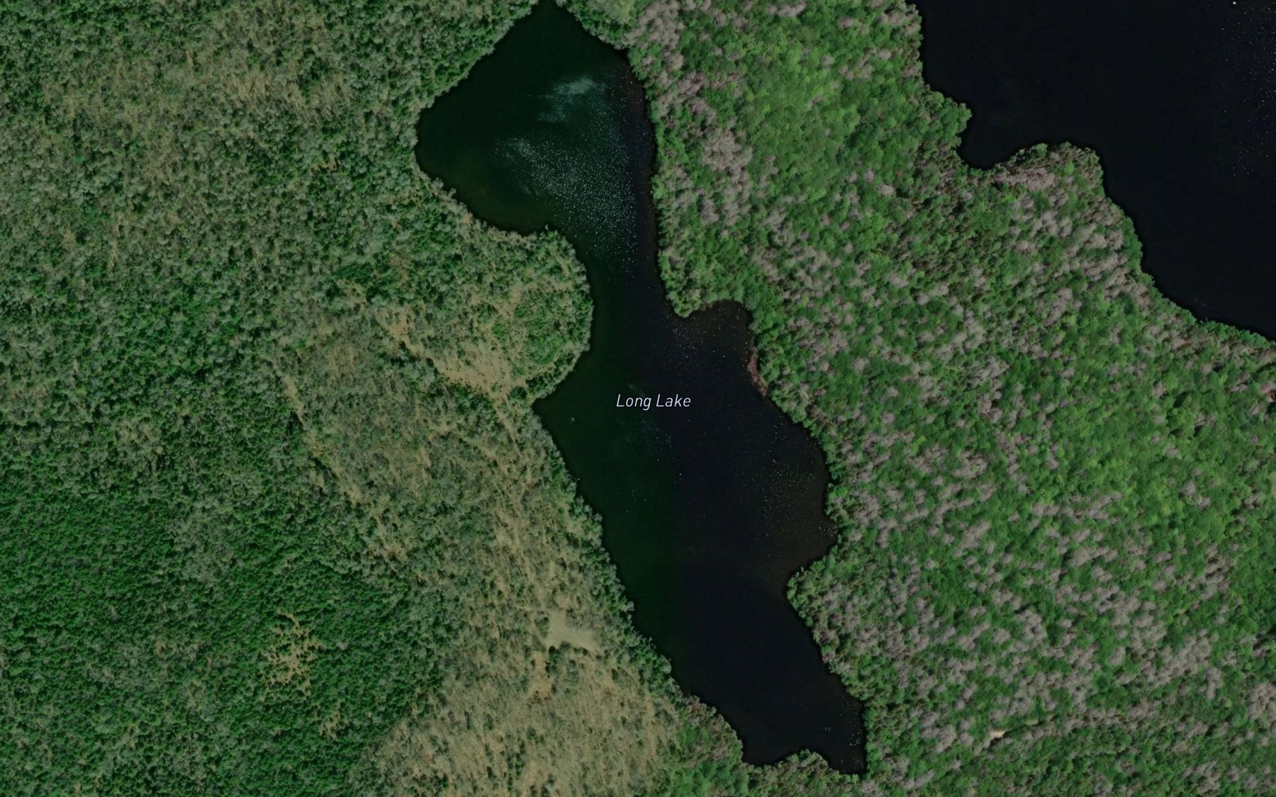 Satellite map of the Long Lake