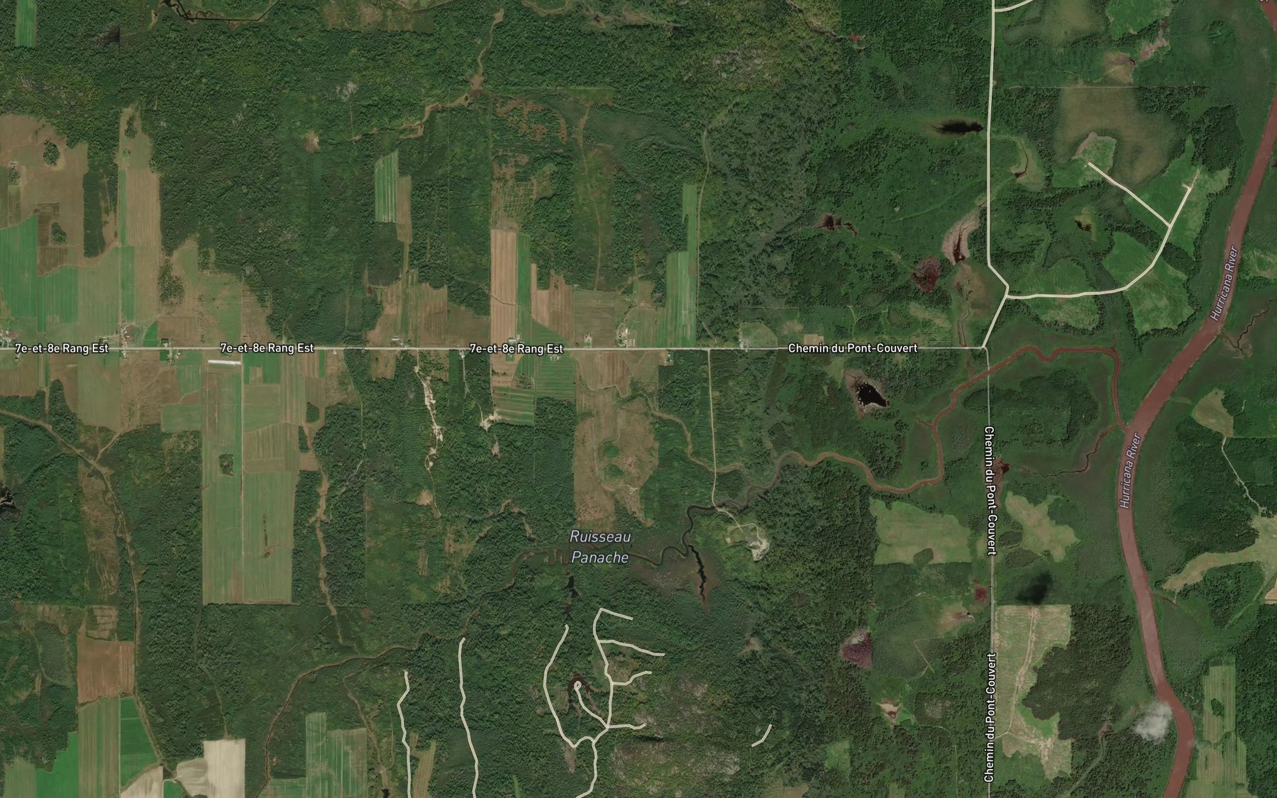 Satellite map of the Ruisseau Brochu