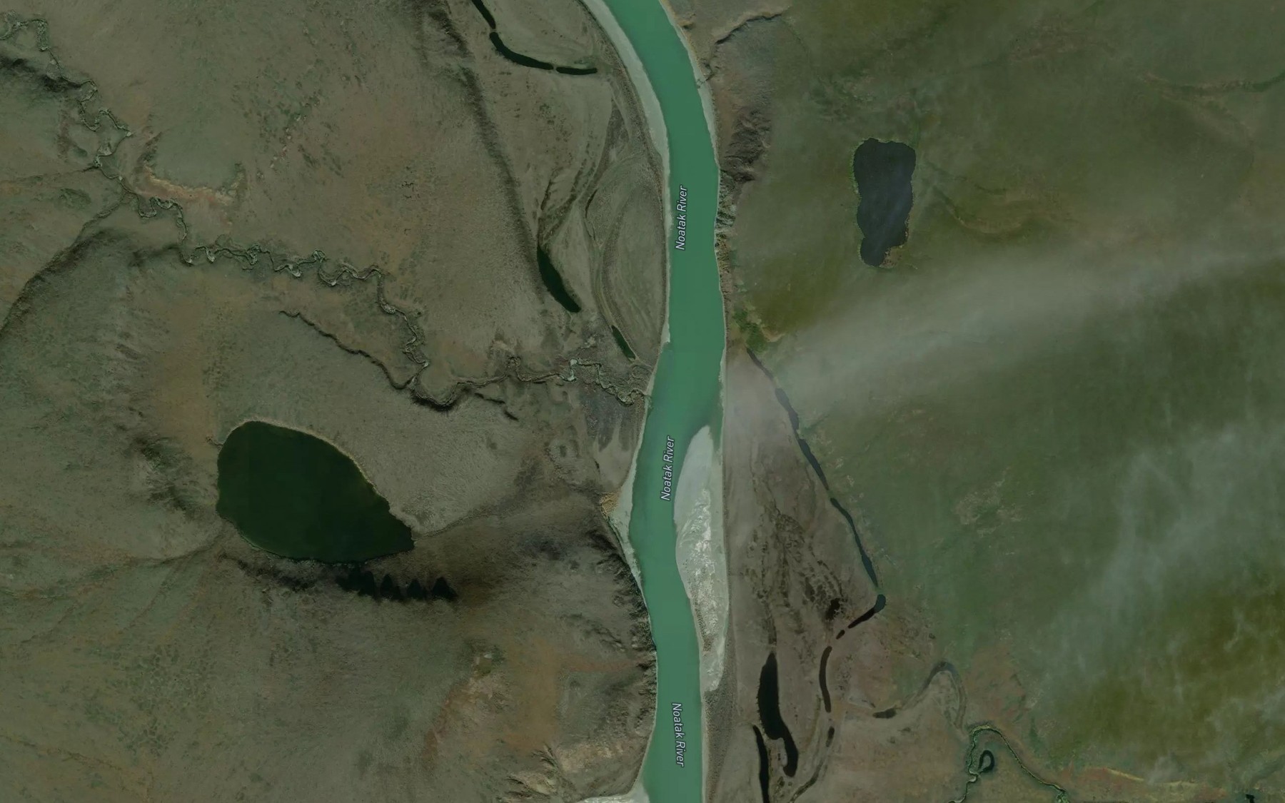 Satellite map of the Isaoktuvik Creek