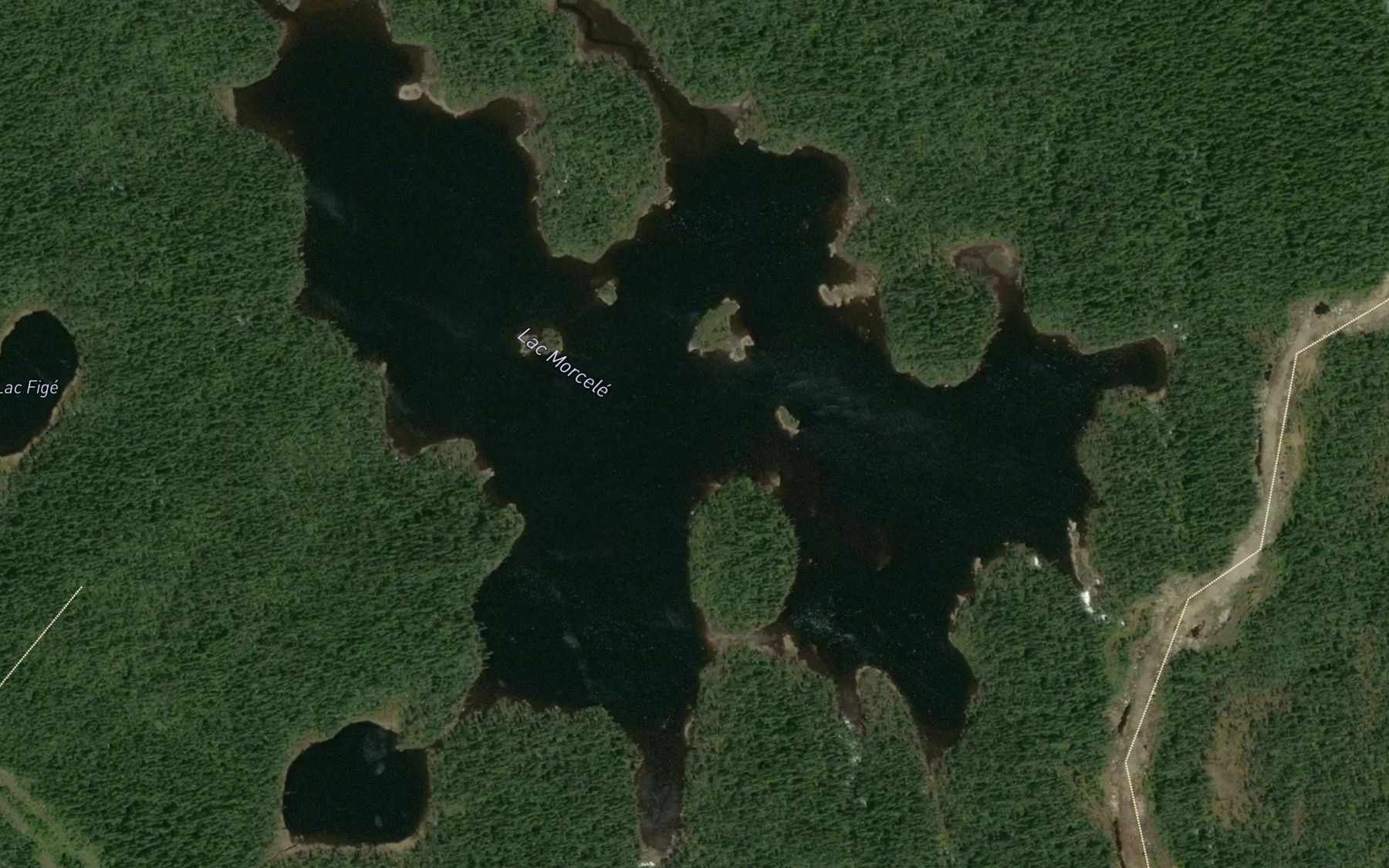 Satellite map of the Lac Morcele