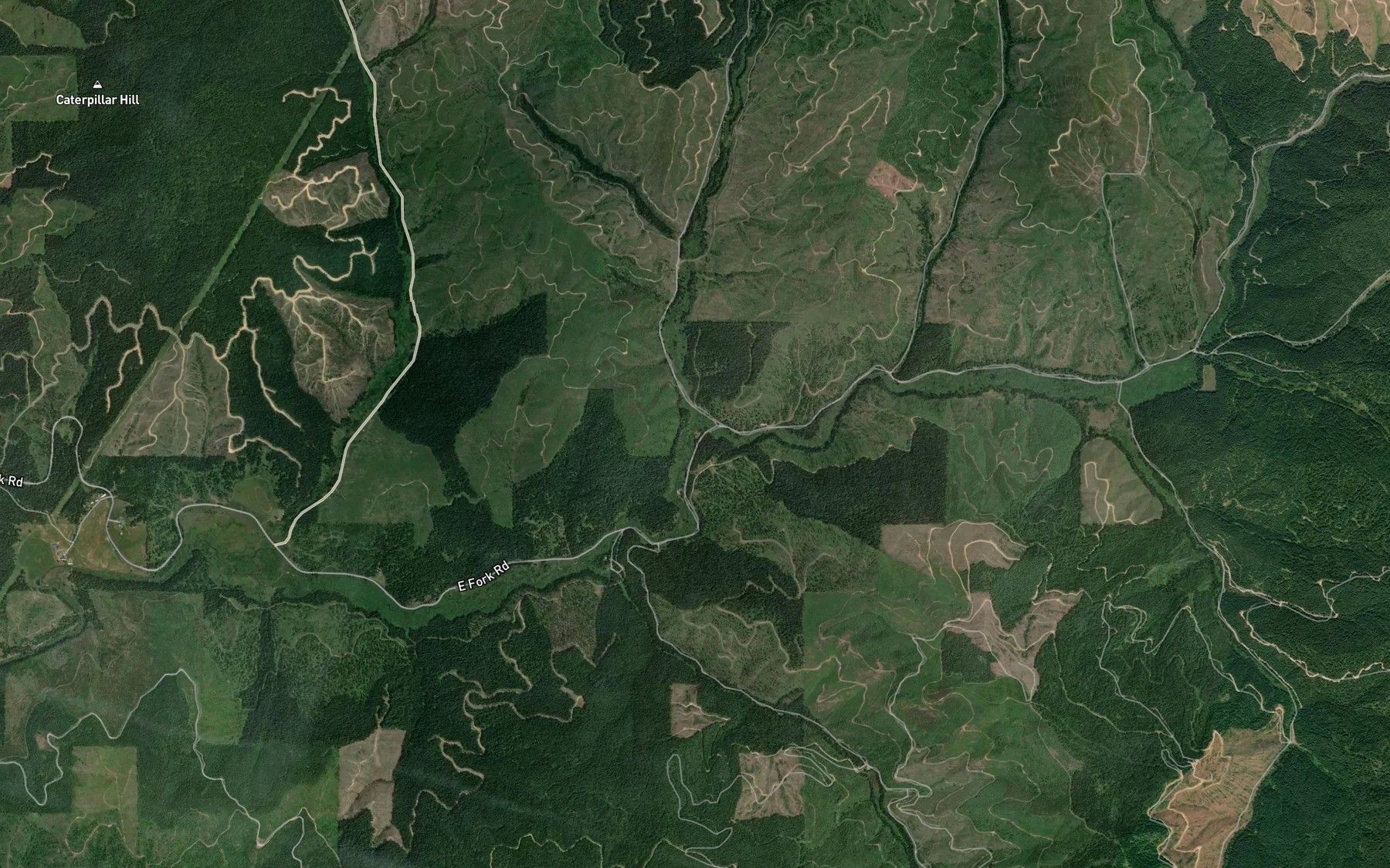 Satellite map of the Bobs Creek