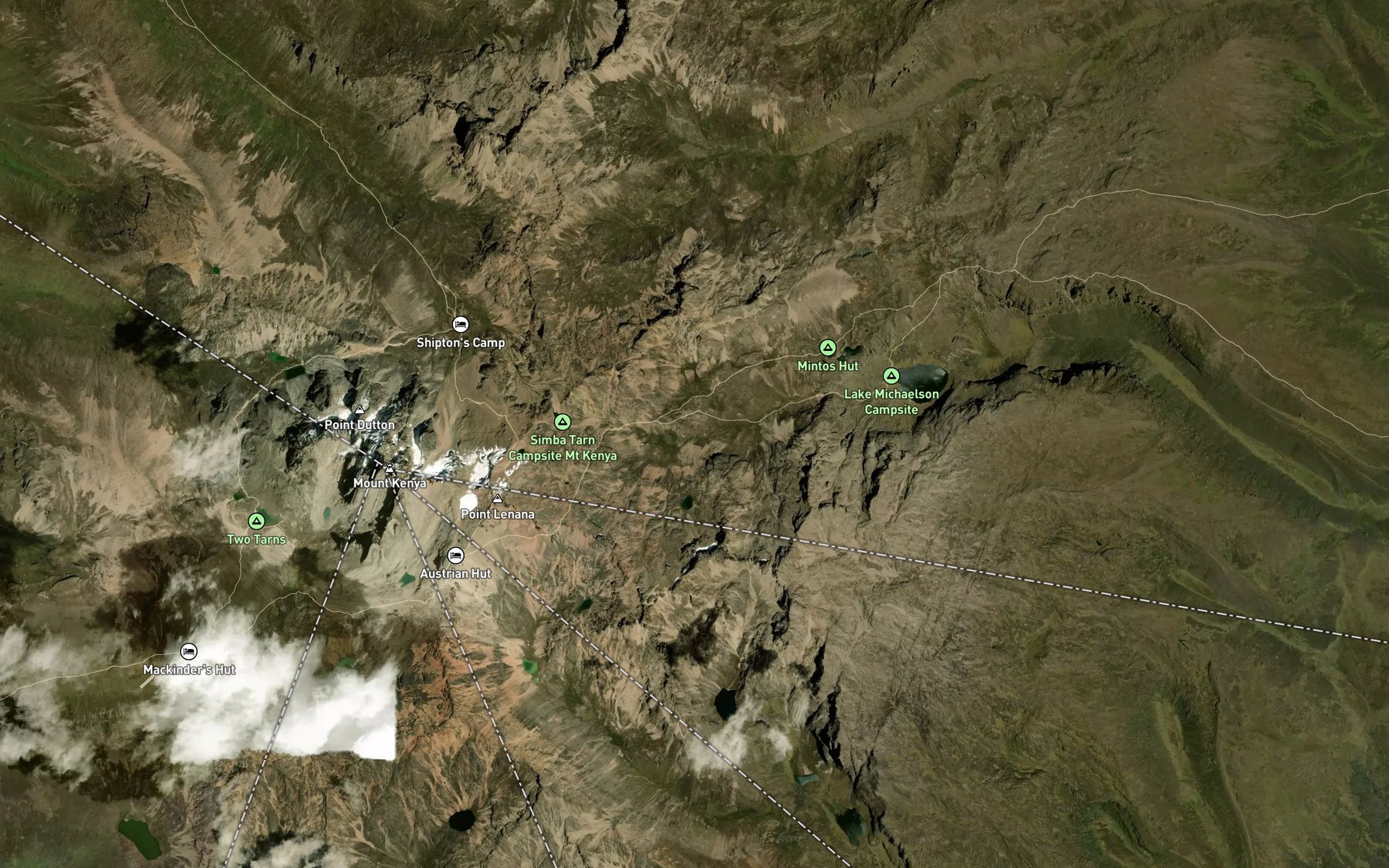 Satellite map of the Hanging Tarn