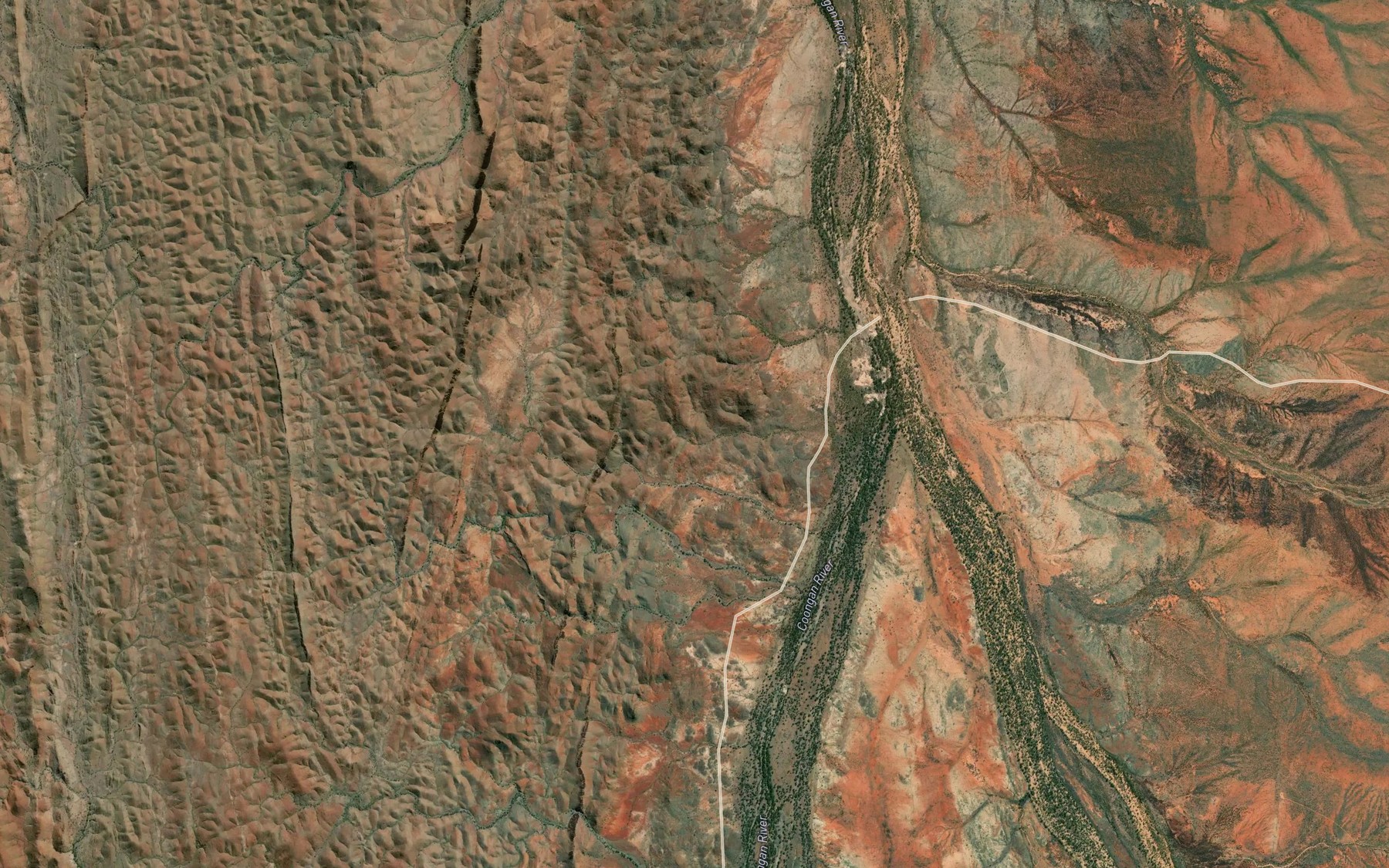 Satellite map of the Budjan Creek