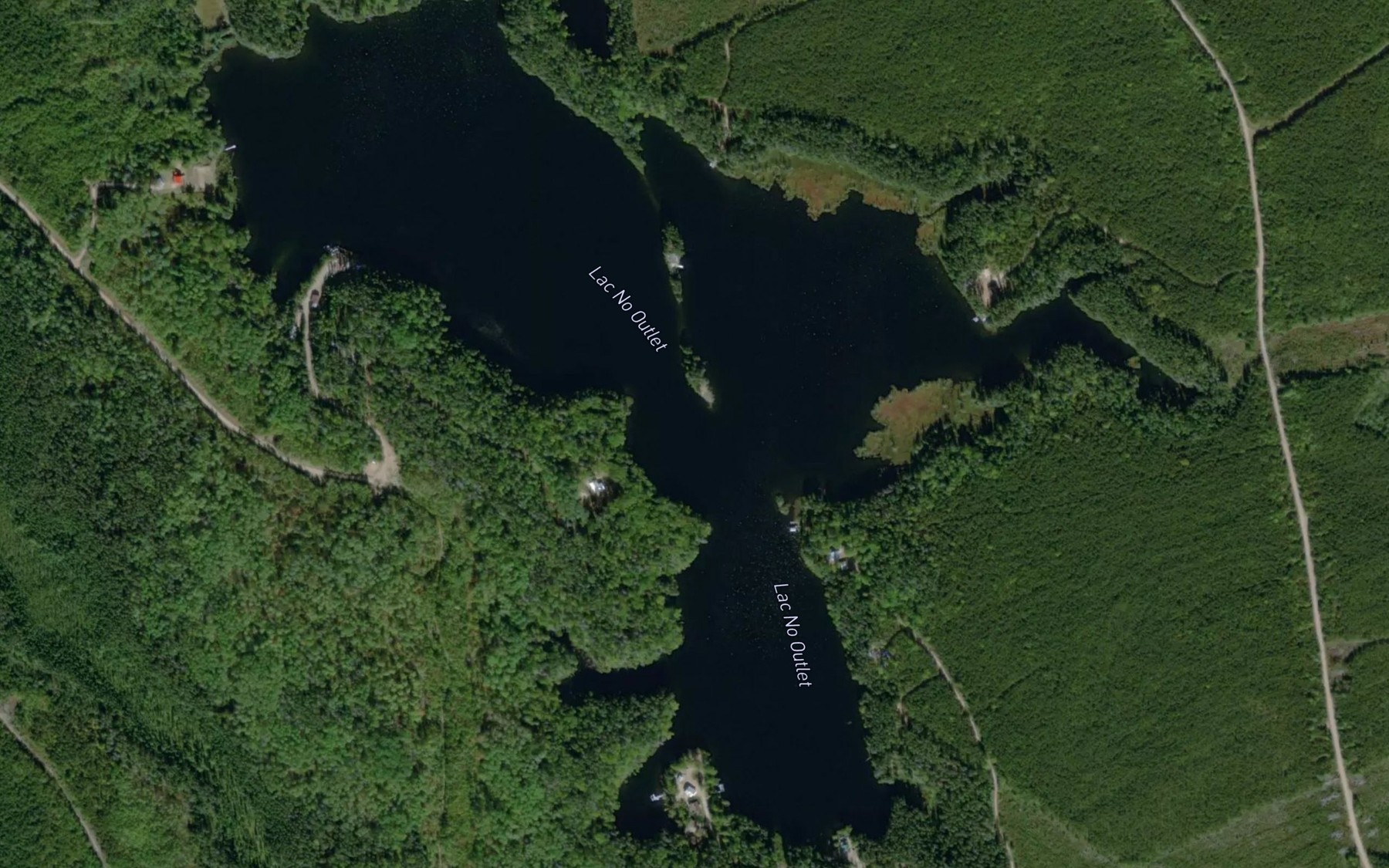 Satellite map of the Lac No Outlet