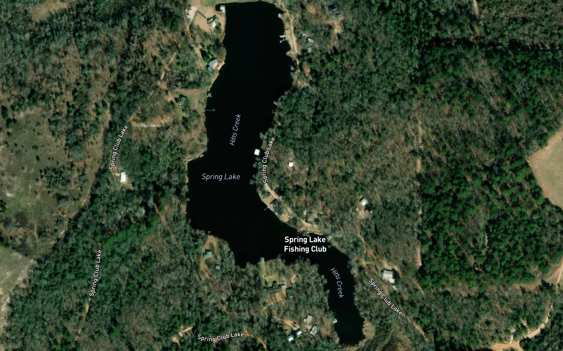 Satellite map of the Spring Lake