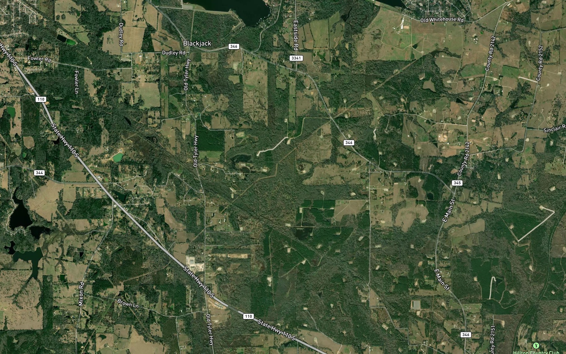 Satellite map of the Prairie Creek
