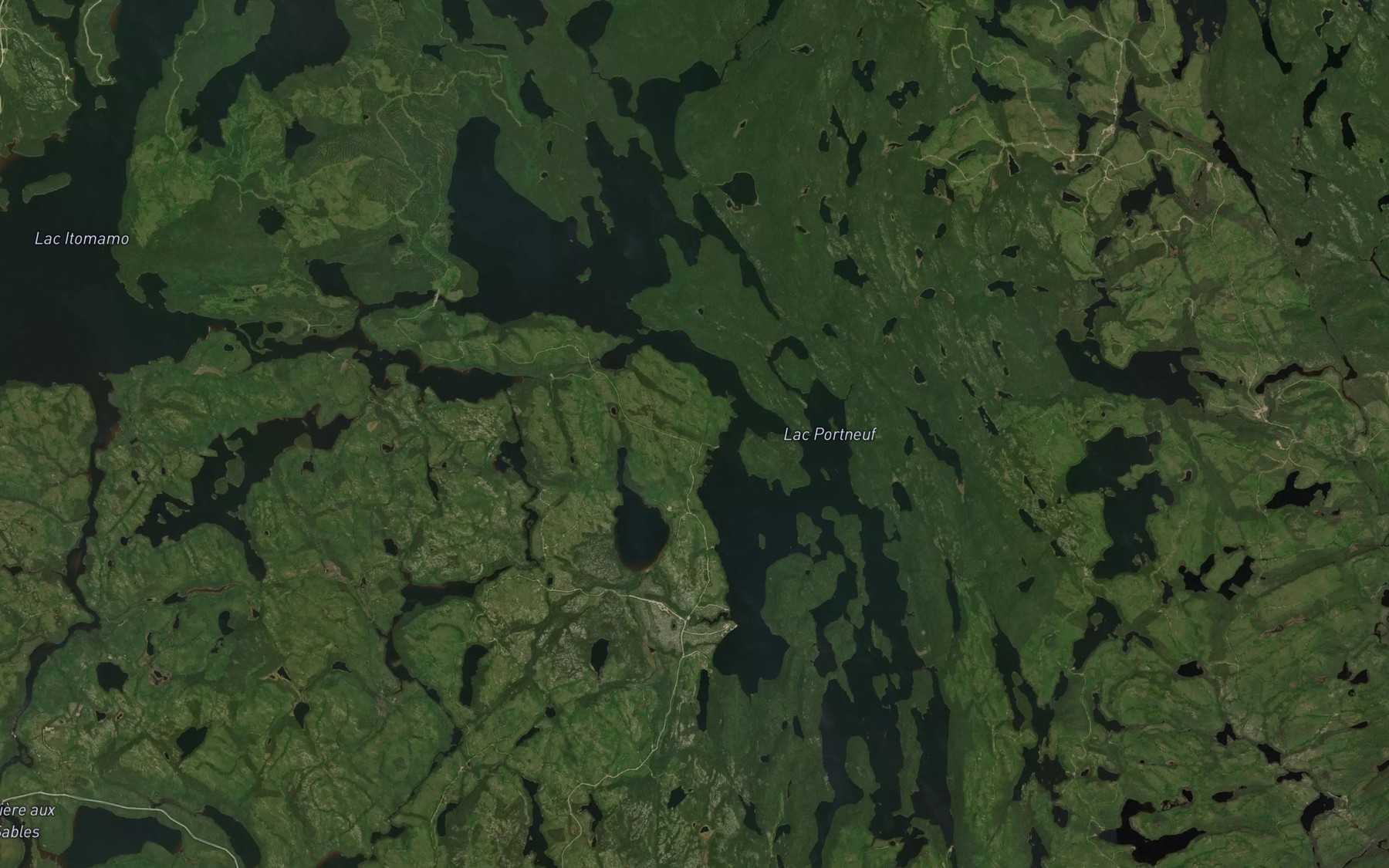 Satellite map of the Lac Portneuf