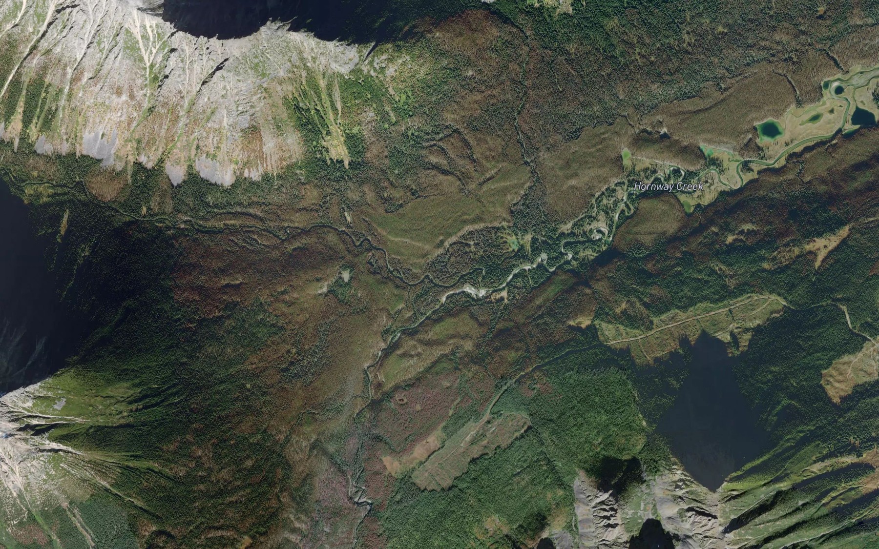 Satellite map of the Klakring Creek