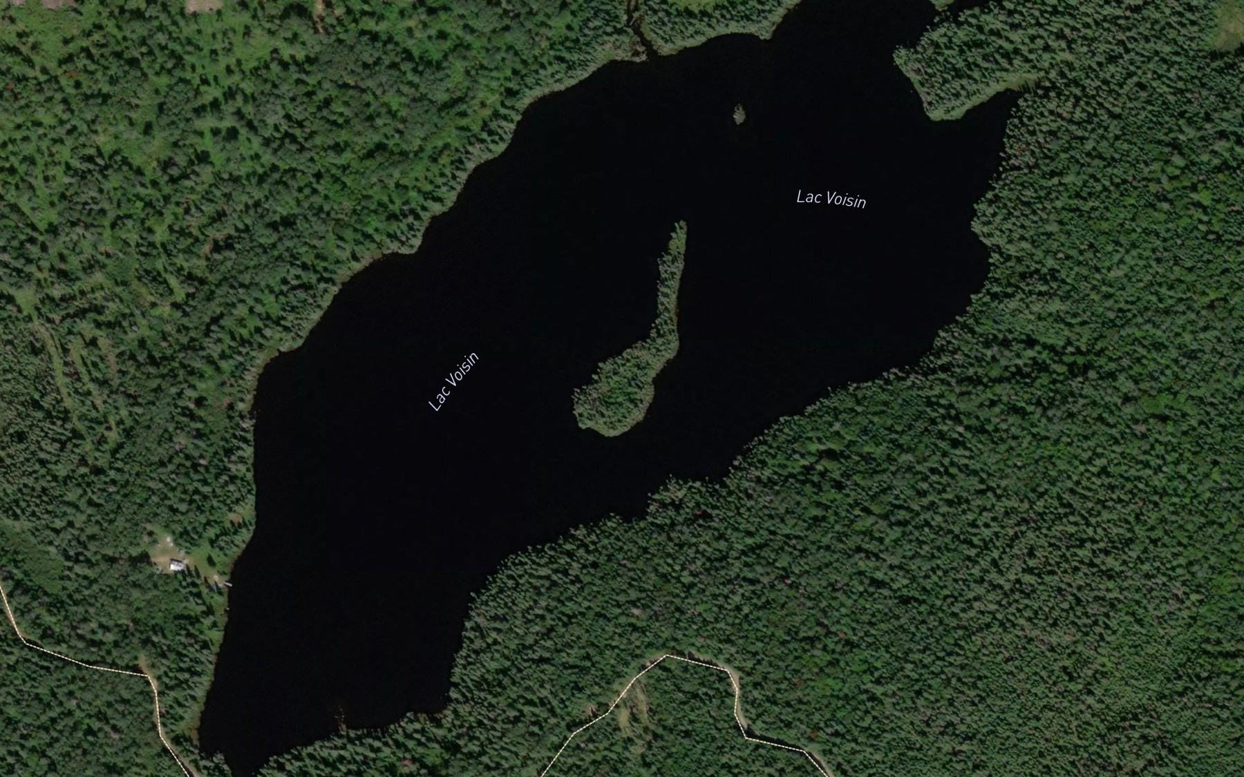 Satellite map of the Lac Voisin