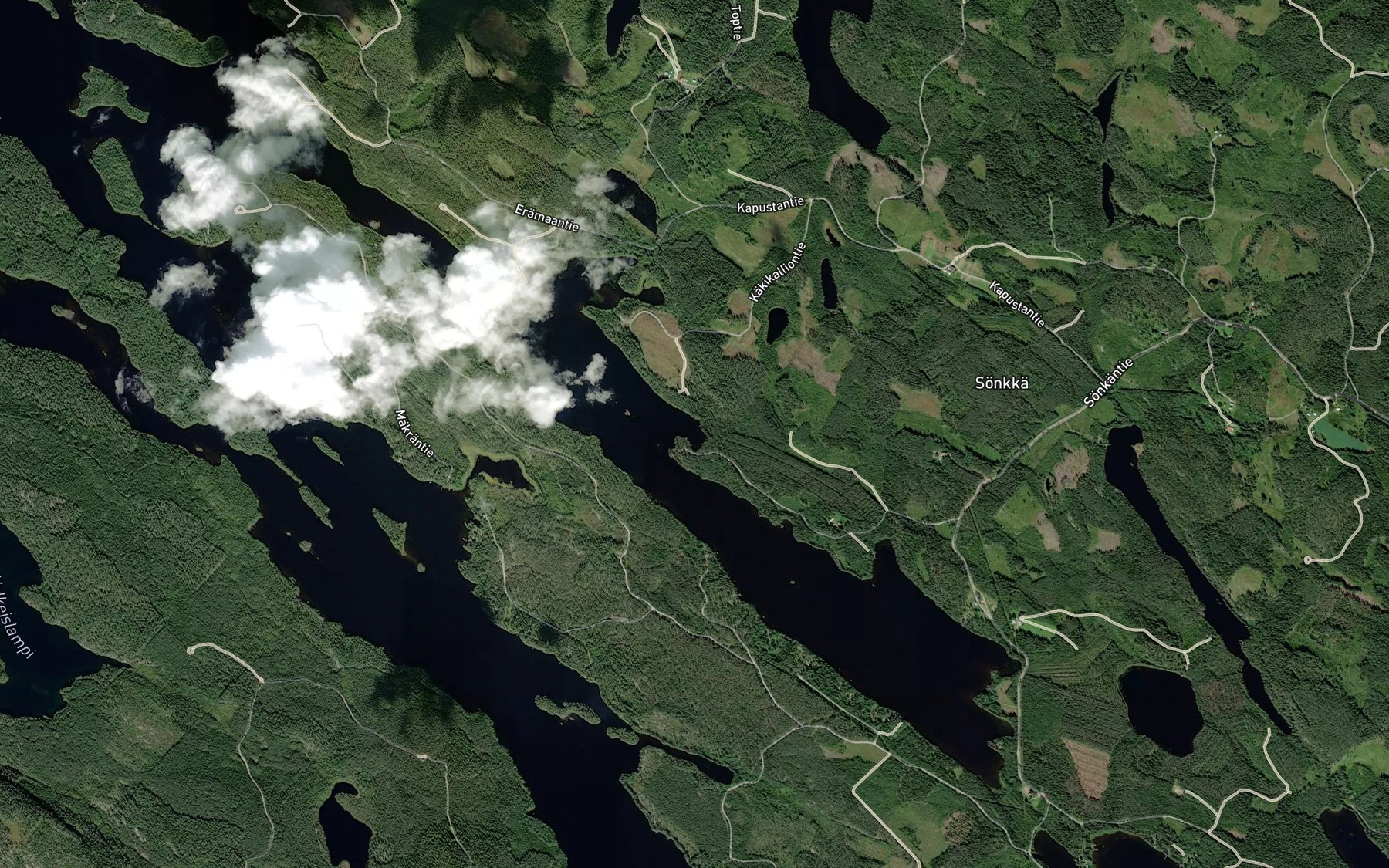 Satellite map of the Kalliolahti