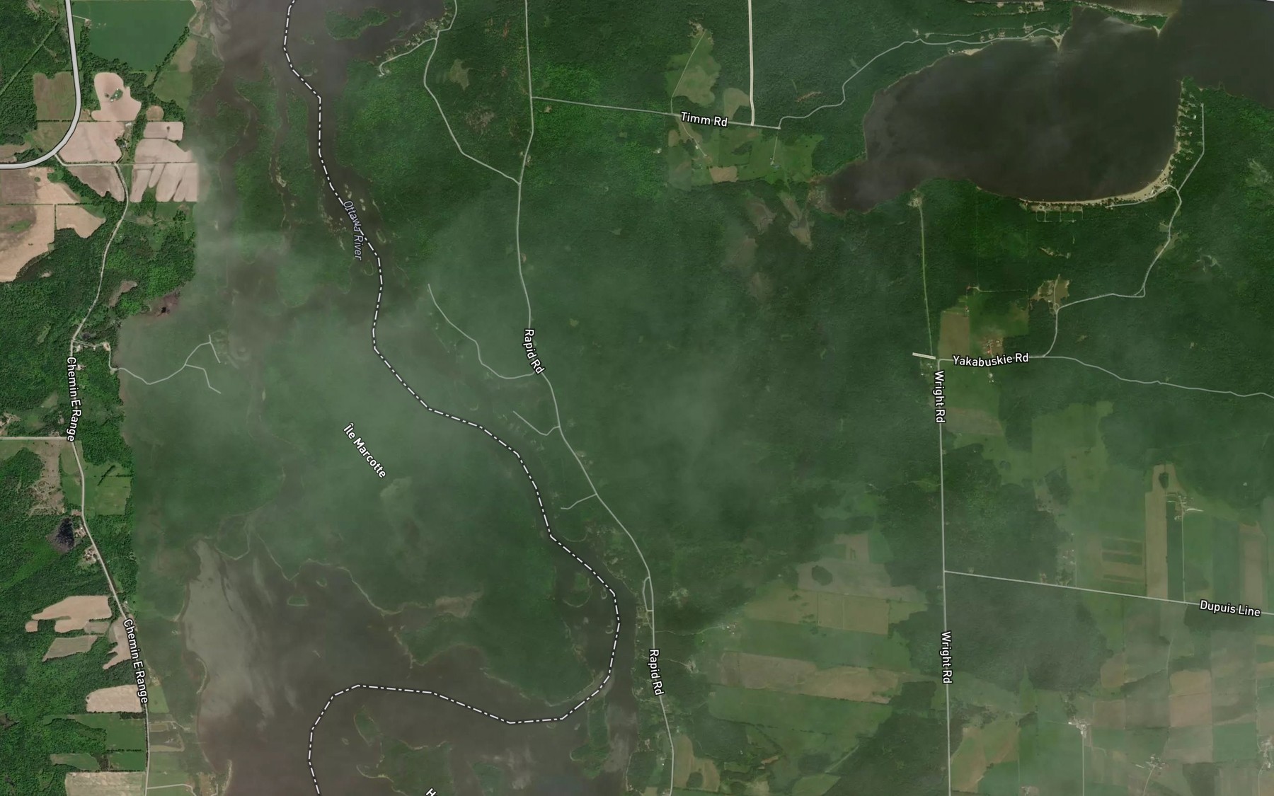Satellite map of the O'Brien Bay