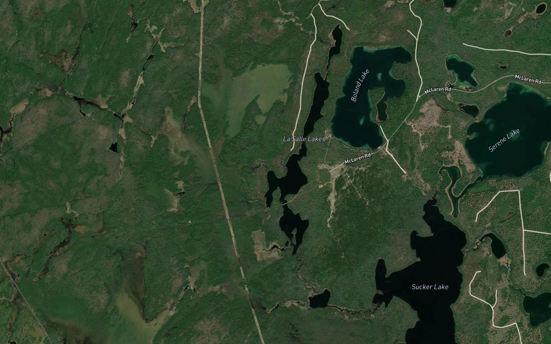 Satellite map of the La Salle Lakes