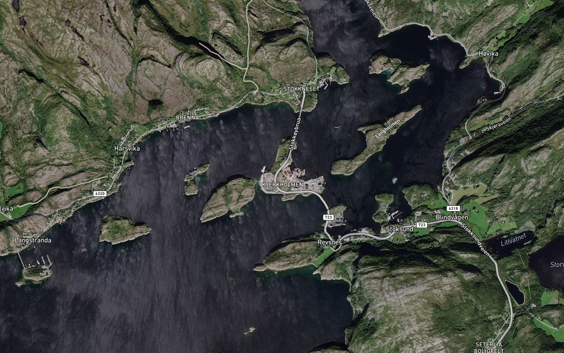 Satellite map of the Valen