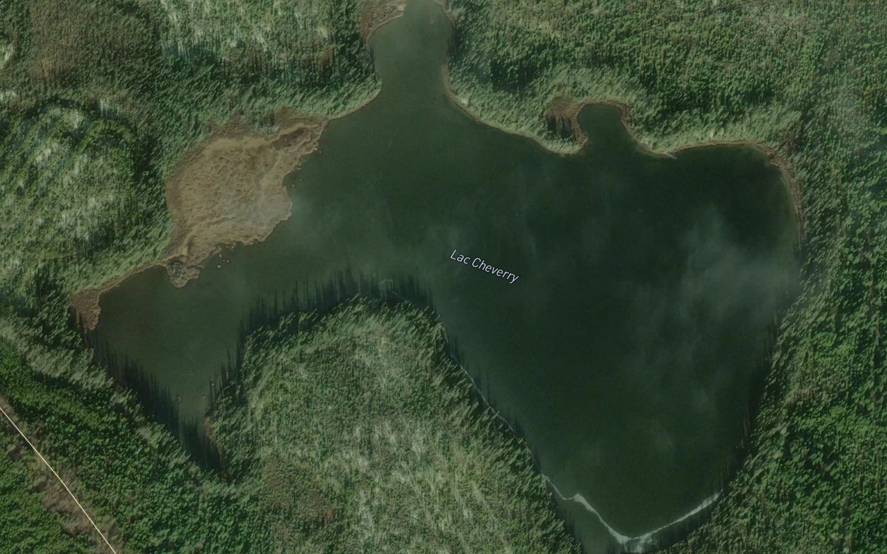 Satellite map of the Lac Cheverry