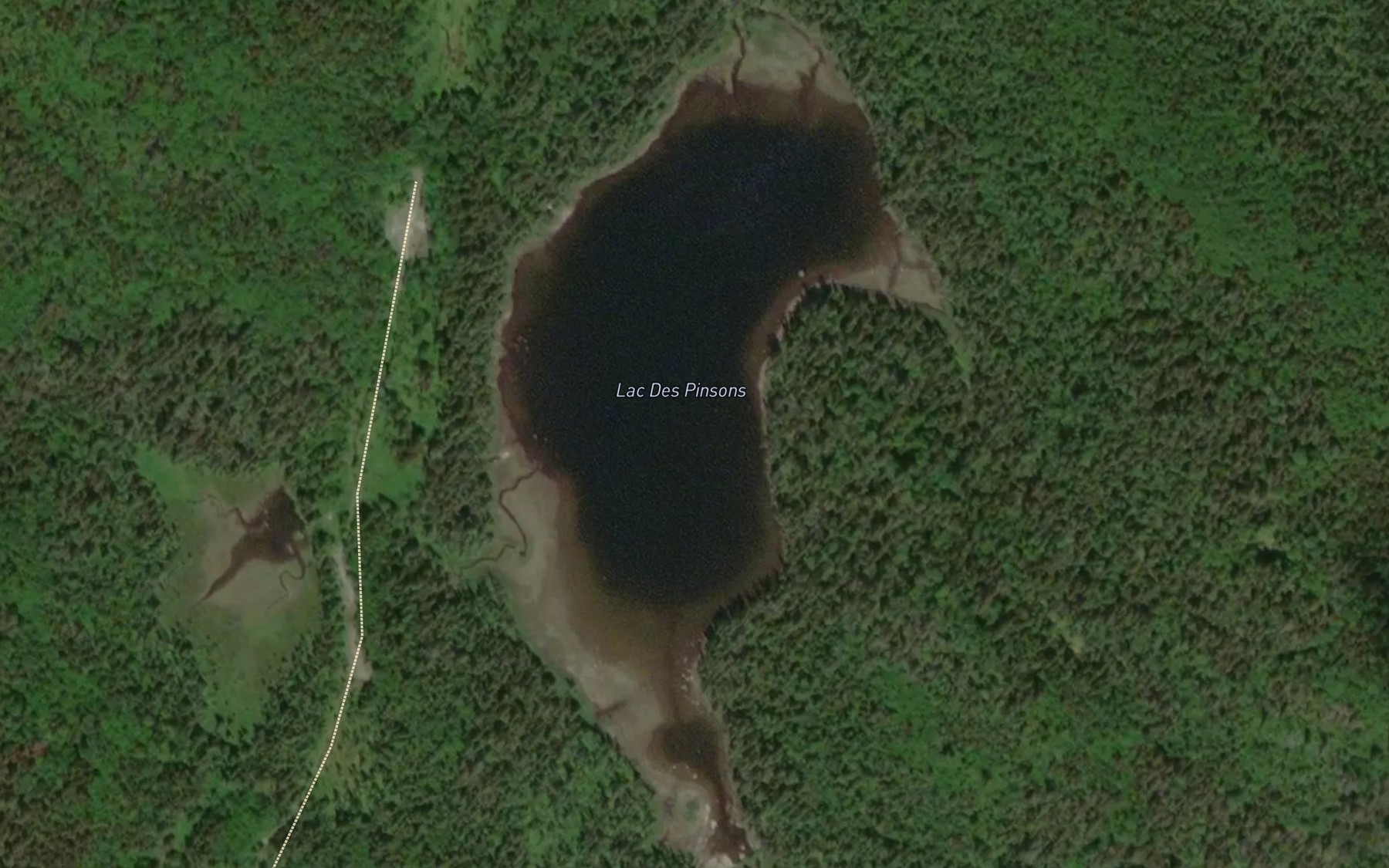 Satellite map of the Lac des Pinsons
