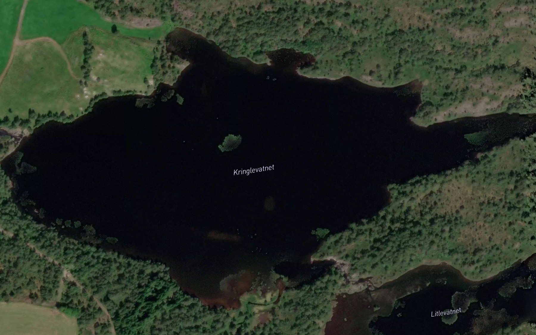 Satellite map of the Kringlevatnet