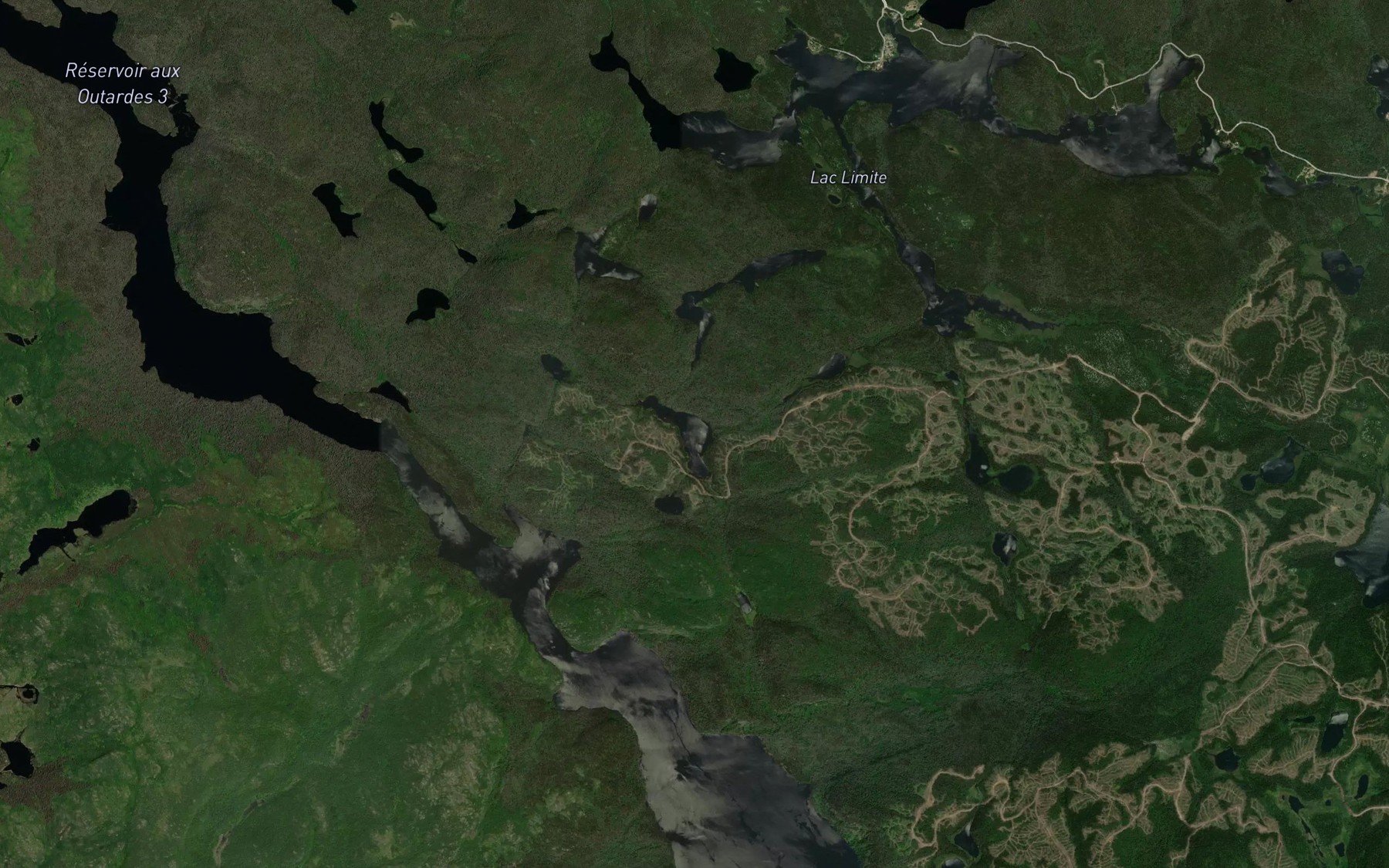 Satellite map of the Lac Castor