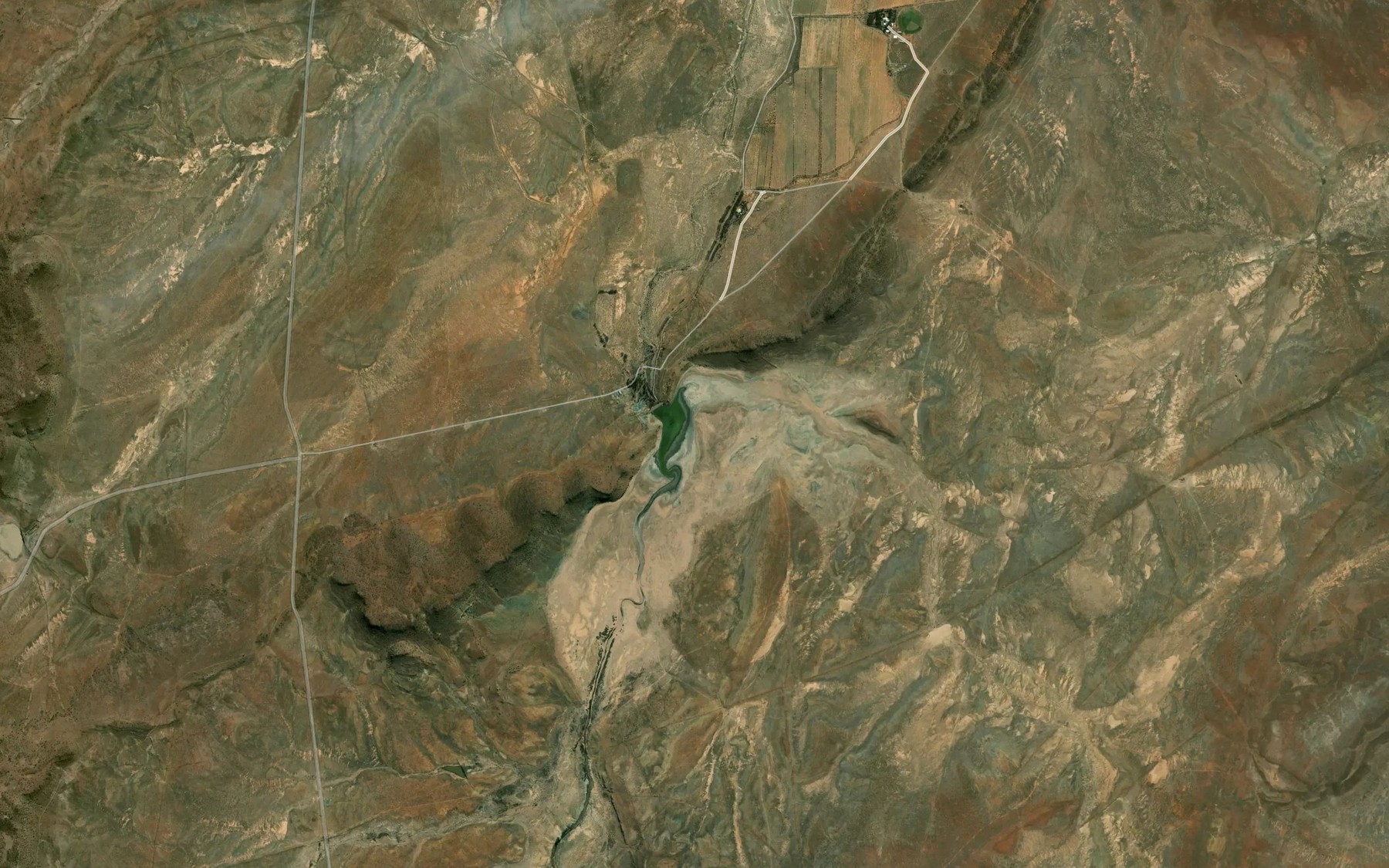 Satellite map of the Kriegerspoortdam