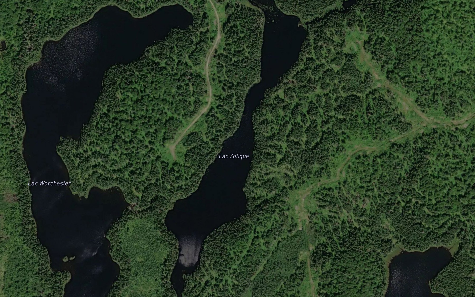 Satellite map of the Lac Zotique