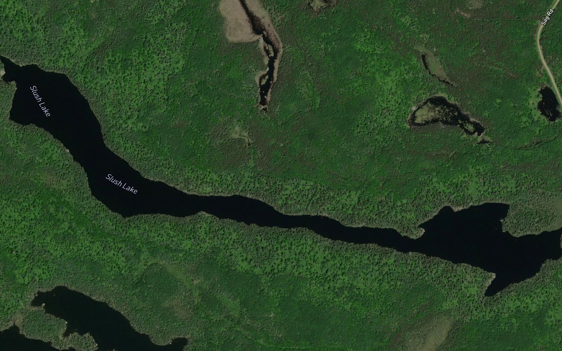 Satellite map of the Slush Lake