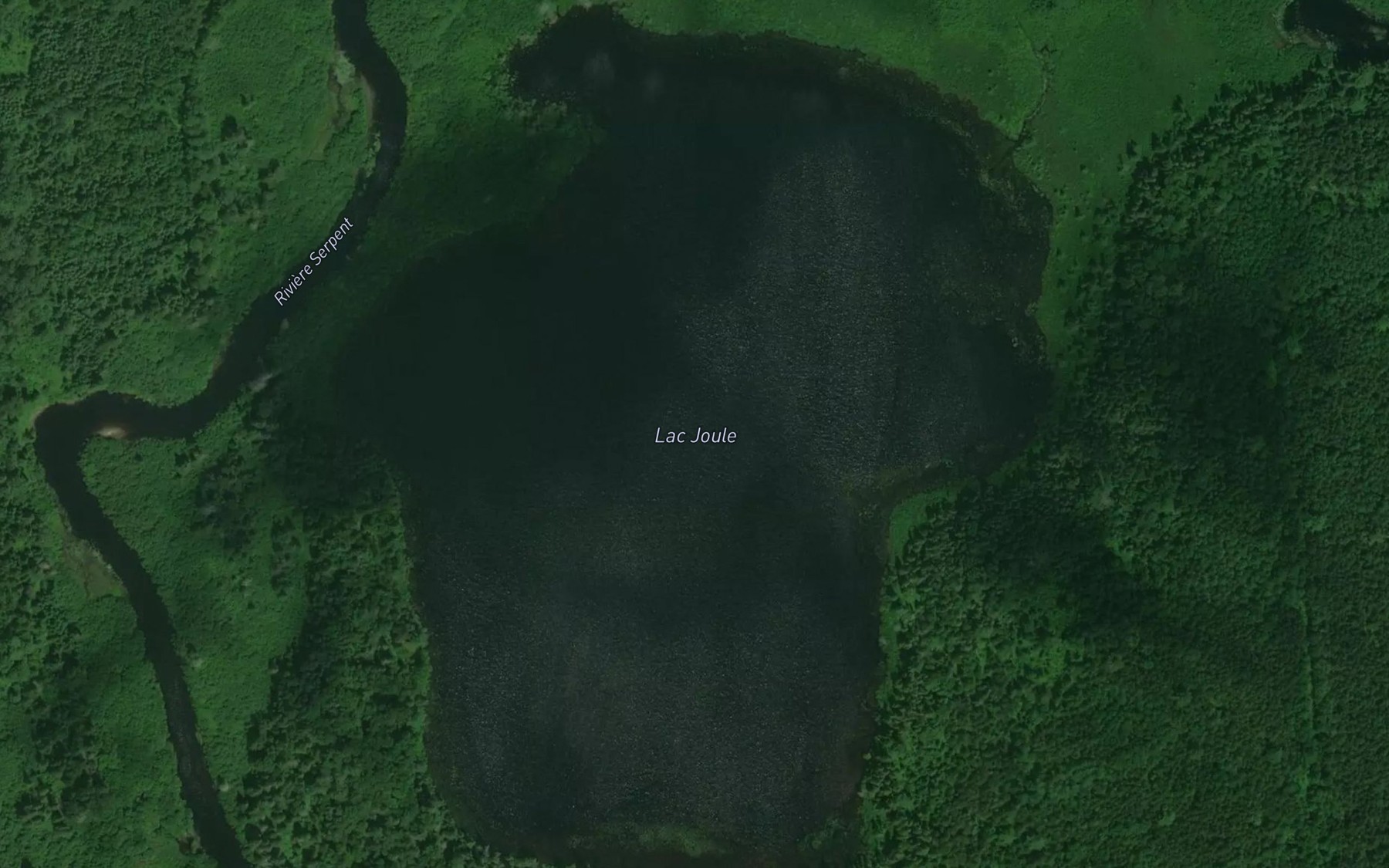 Satellite map of the Lac Joule