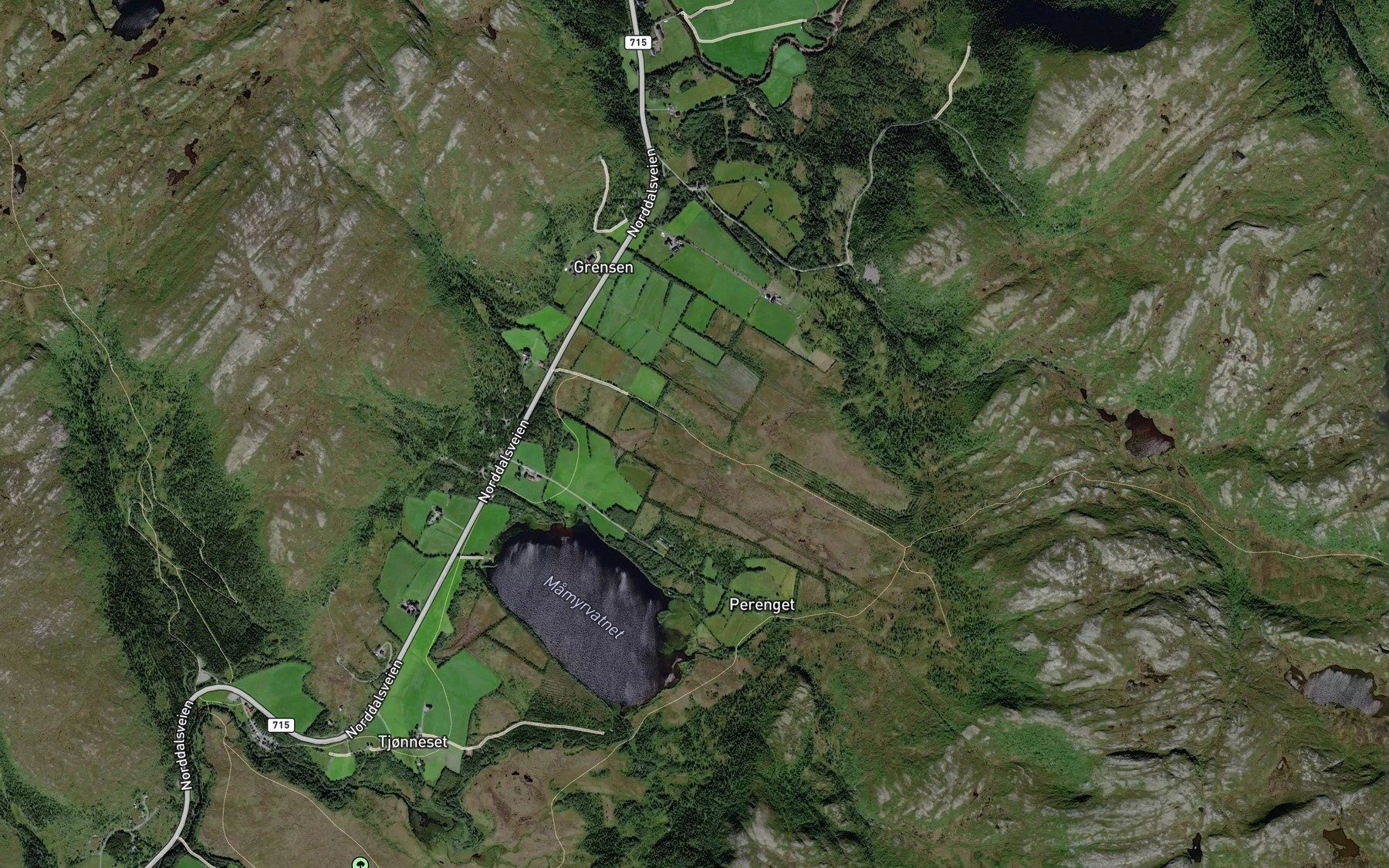 Satellite map of the Langdalsbekken