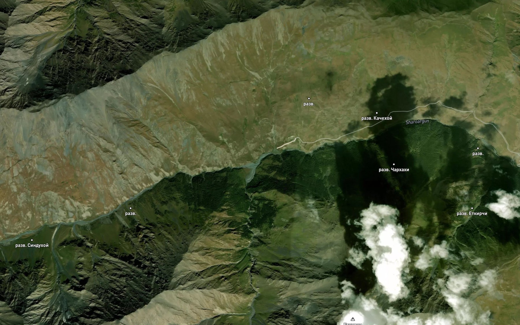 Satellite map of the Cheshoylamuarkhi