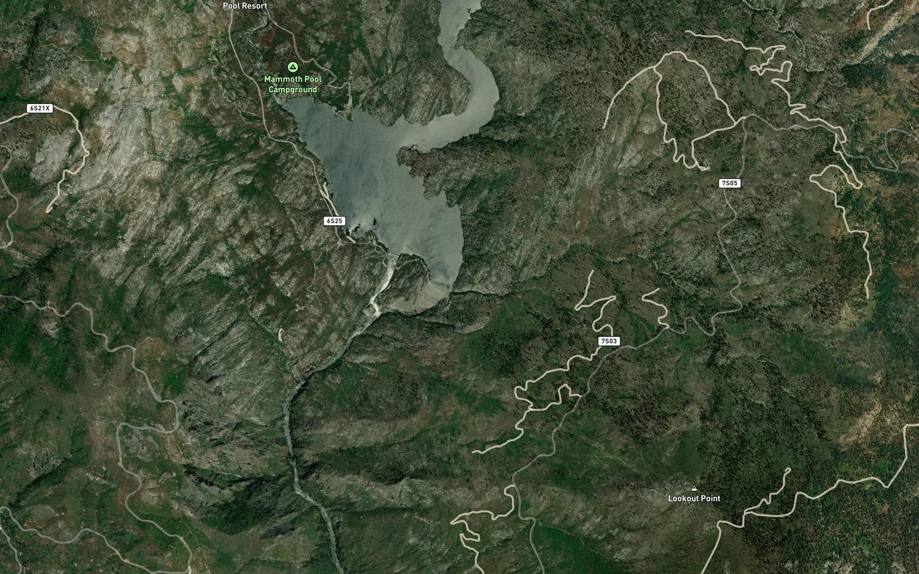 Satellite map of the Daulton Creek