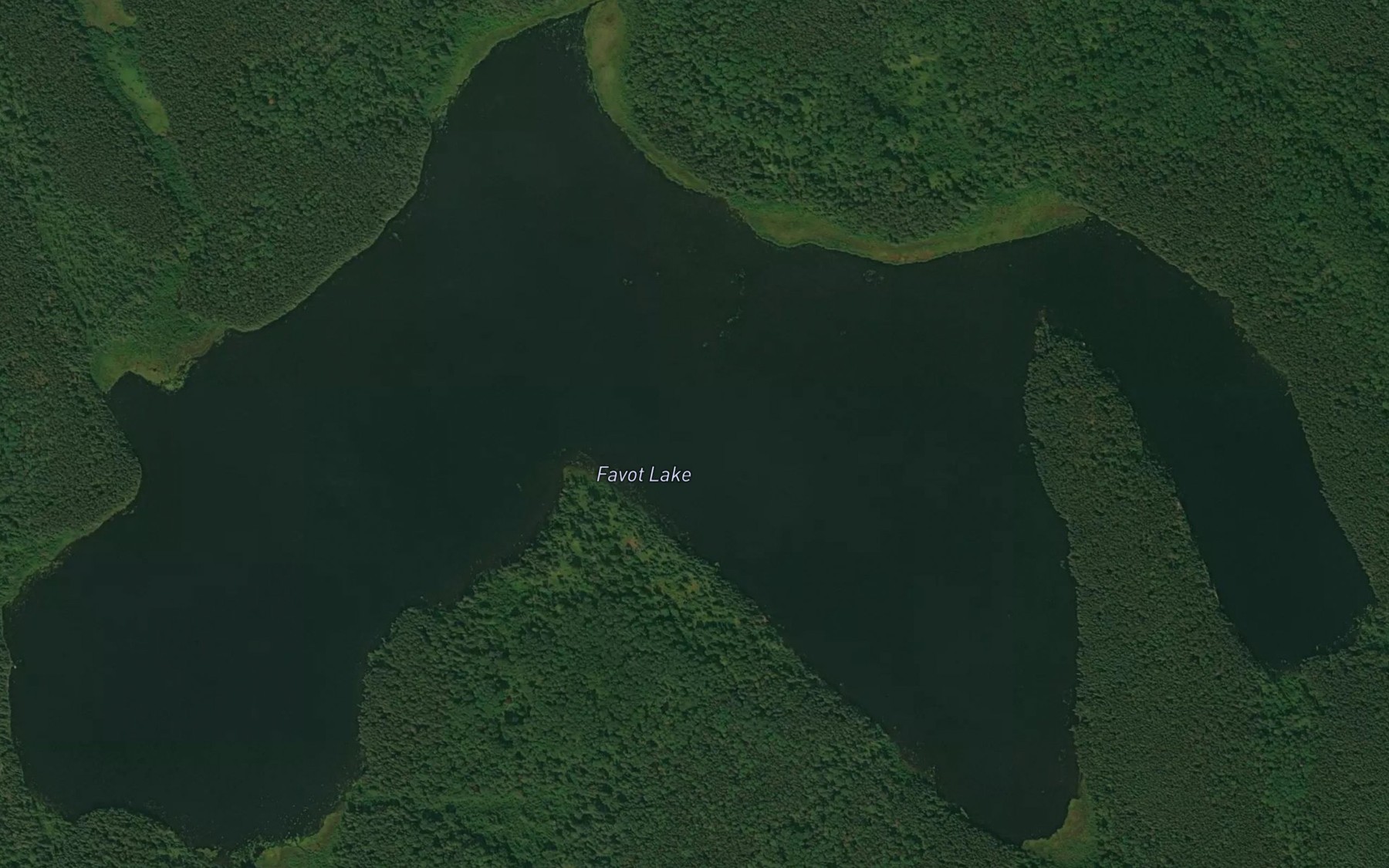 Satellite map of the Favot Lake