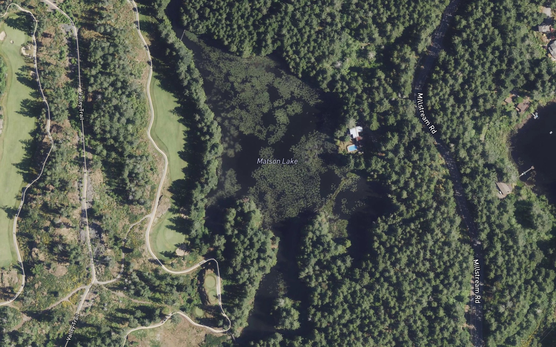 Satellite map of the Matson Lake