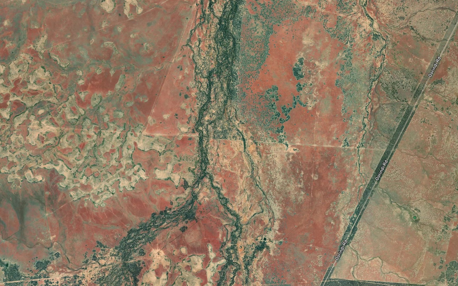Satellite map of the Gypsum Creek