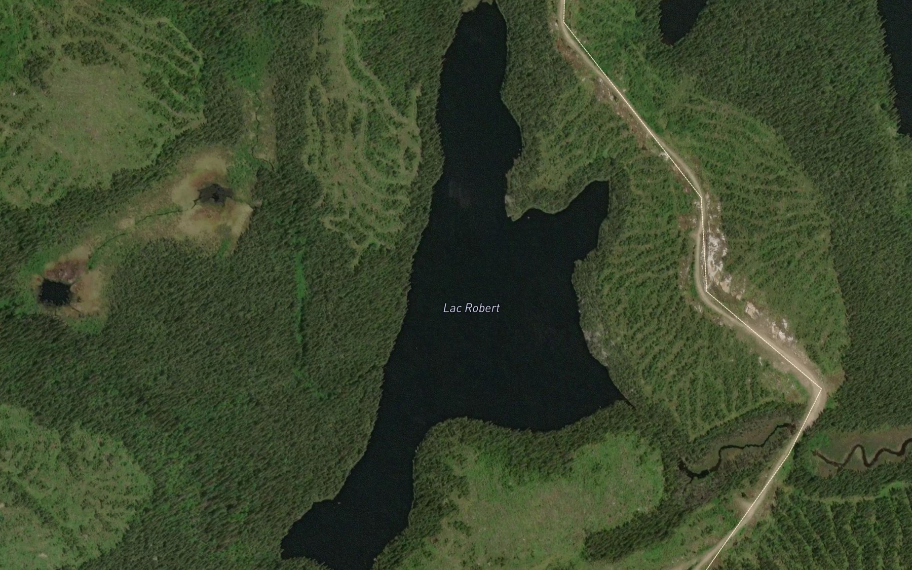 Satellite map of the Lac Robert