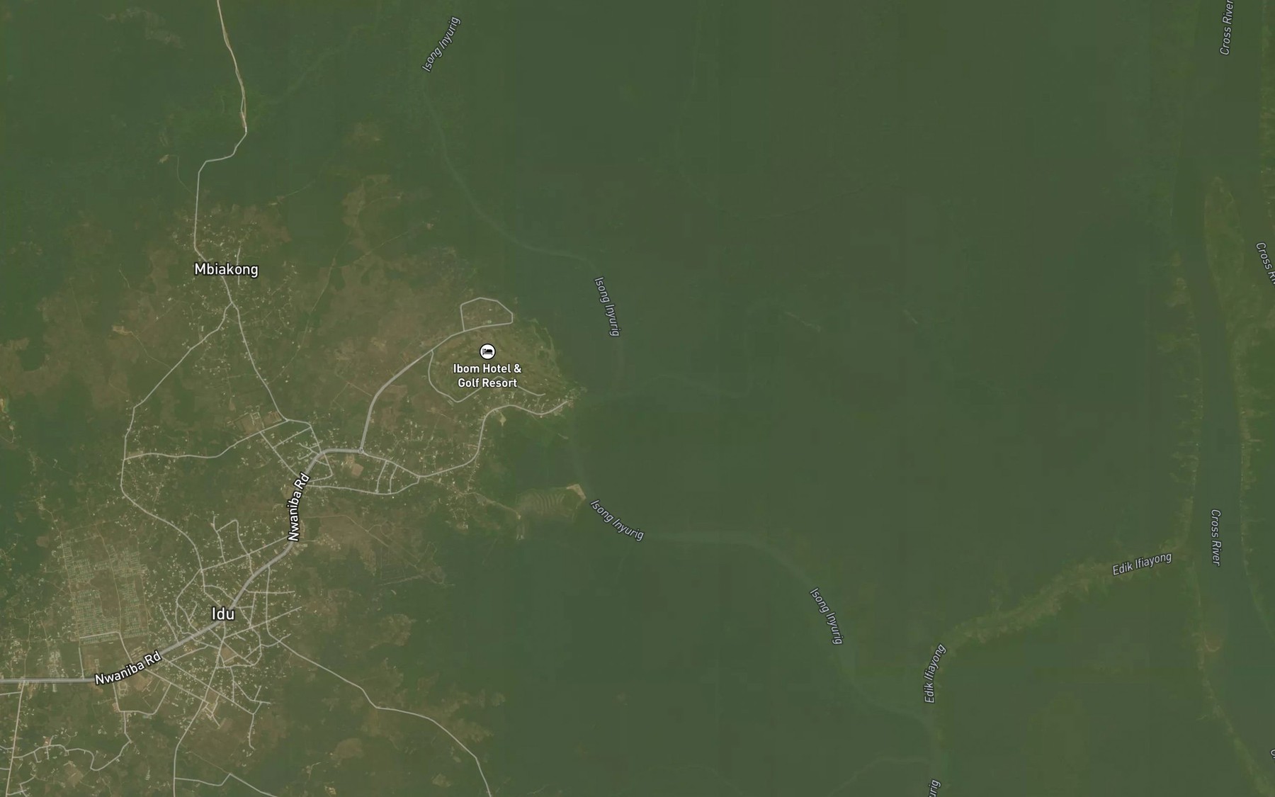 Satellite map of the Ufak Efiong