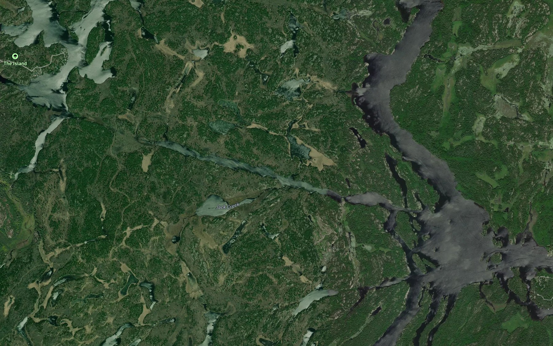 Satellite map of the Deer Bay