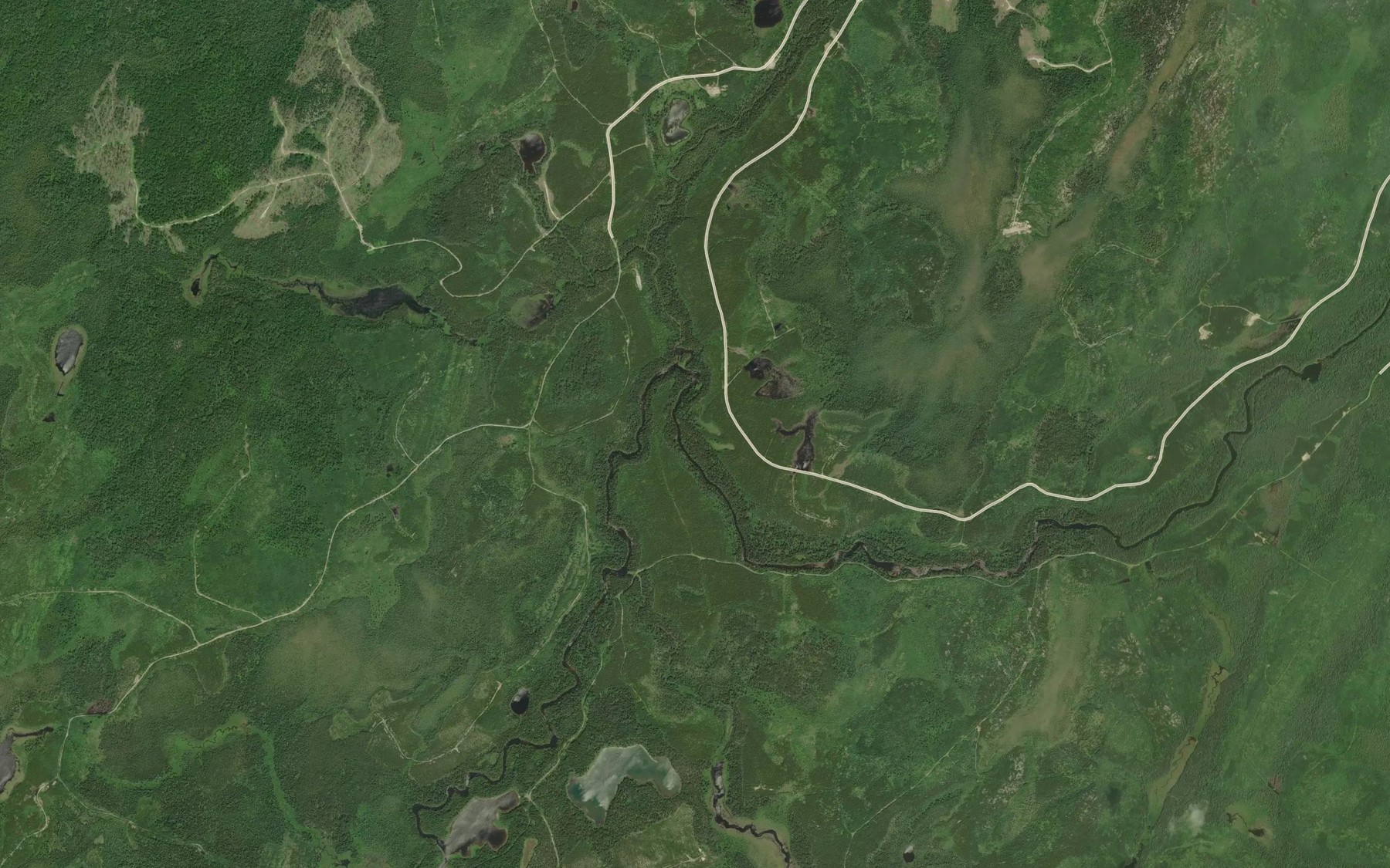 Satellite map of the Gum River