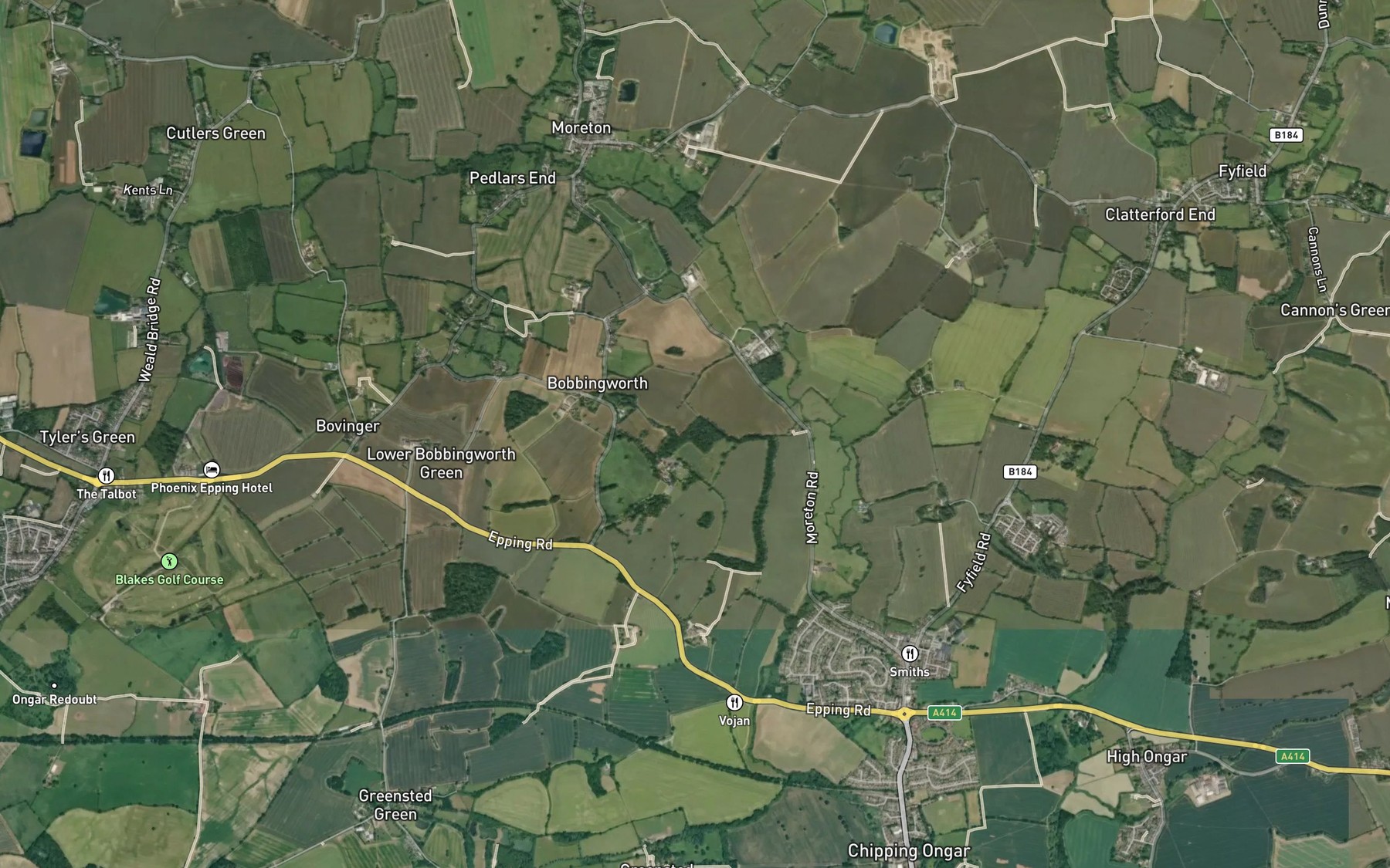 Satellite map of the Round Spring